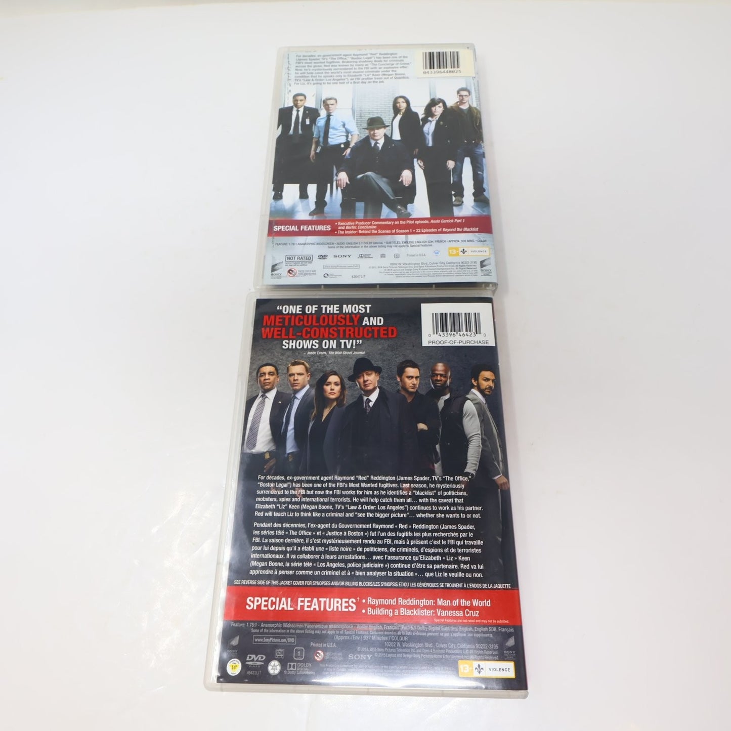 The Blacklist 2 DVD Lot Complete First & Second Seasons James Spader Region 1