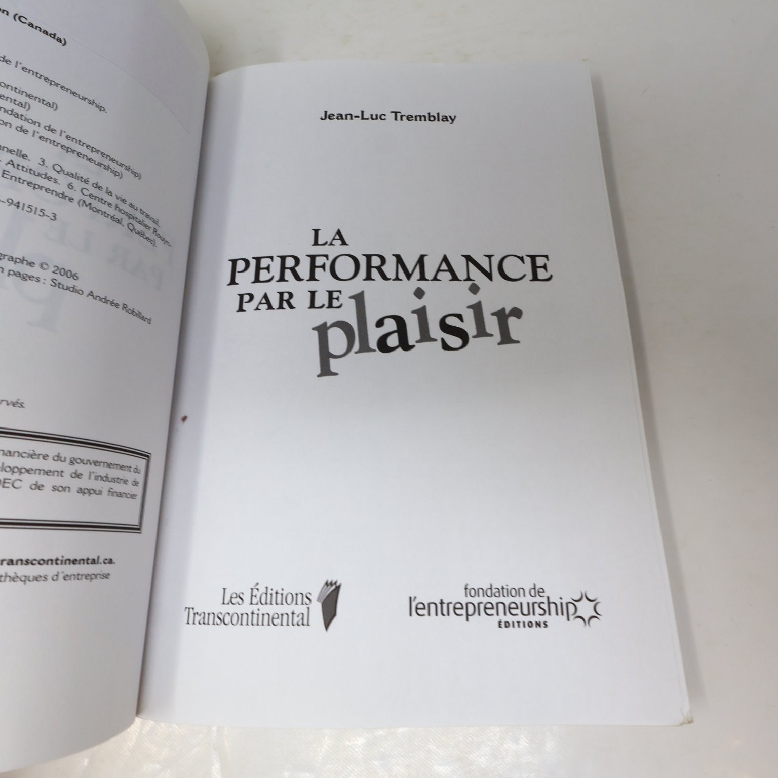 La Performance par Le Plaisir Jean-Luc Tremblay Carrière Sommets Organisations
