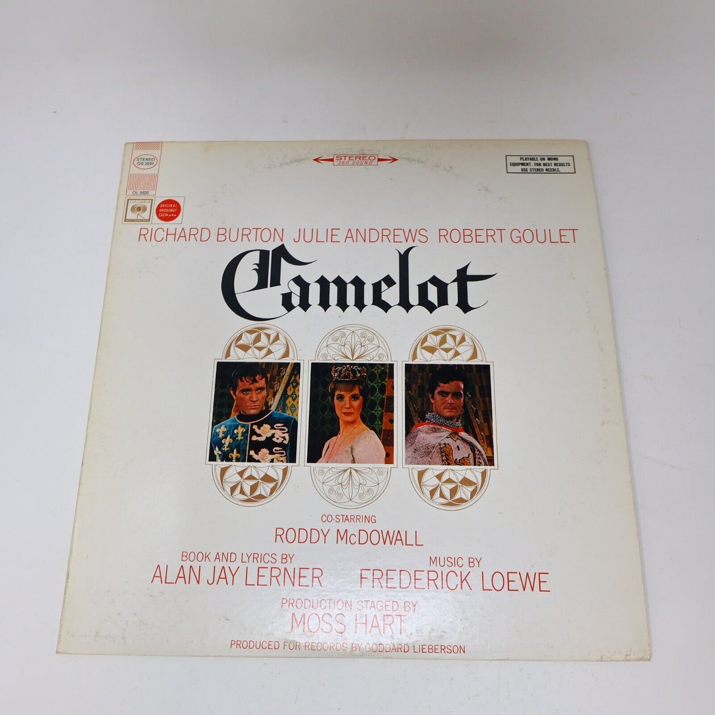 Julie Andrews/Richard Burton/Lerner/Loewe Camelot Broadway Cast LP Record OS2031