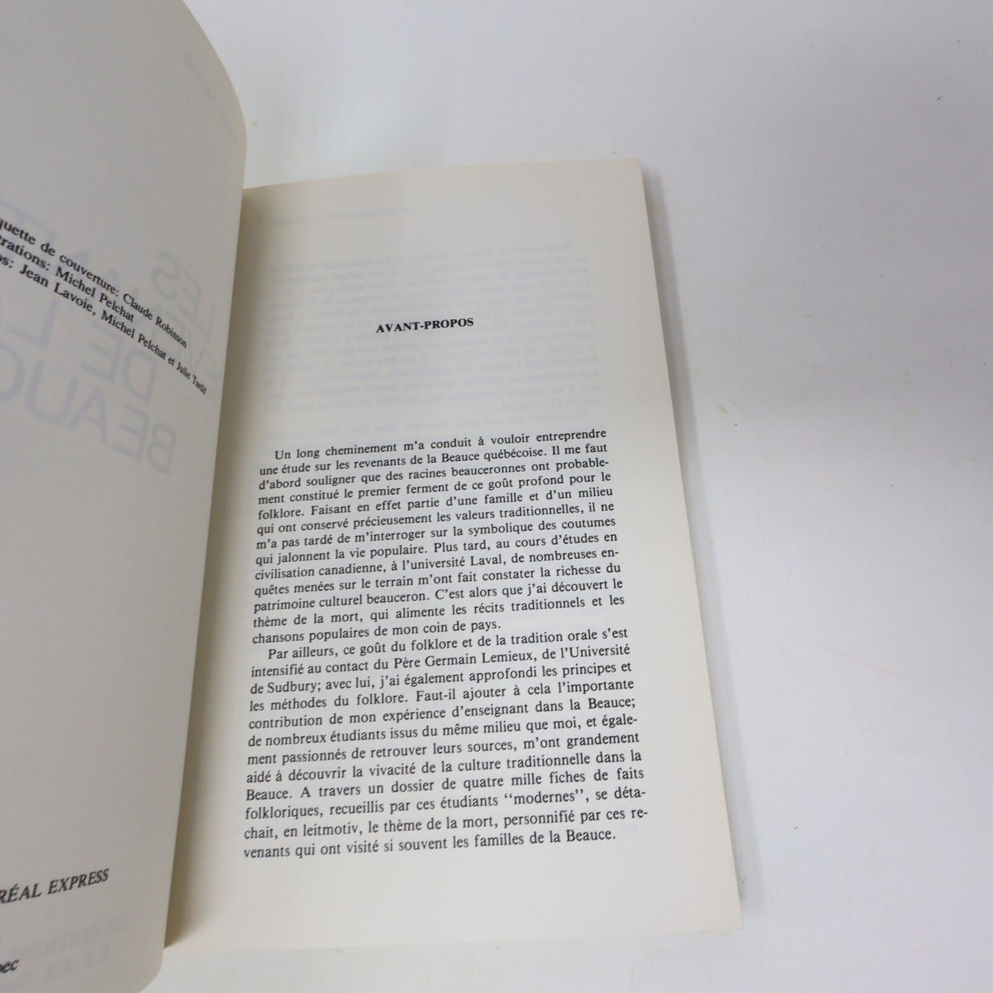1978 Les Revenants de la Beauce Paul Jacob Boréal Québec Fantômes Folklore Livre