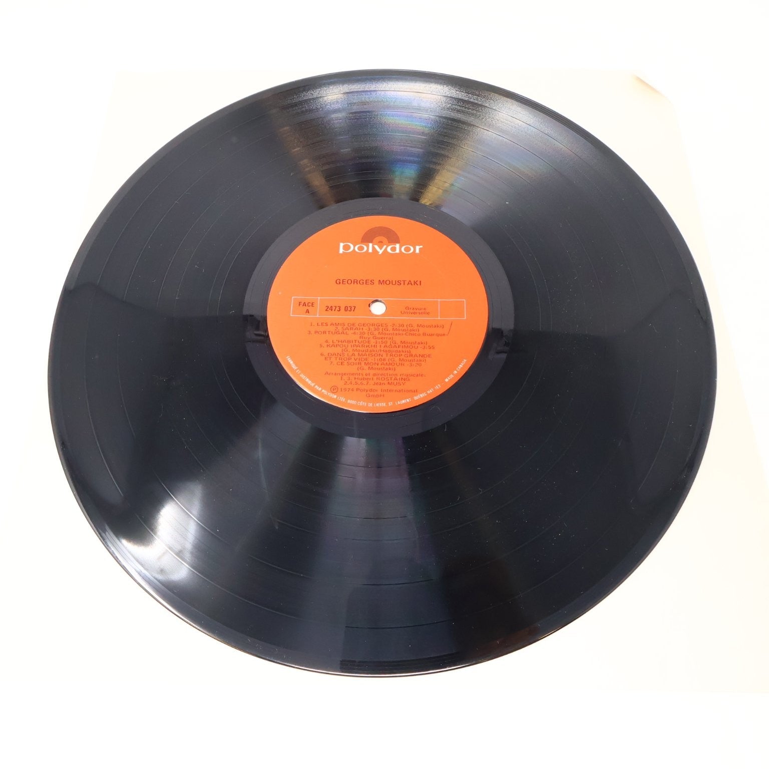 Georges Moustaki Lot 2 Disques Éponymes/Self Titled LP Record Polydor 1971-1974