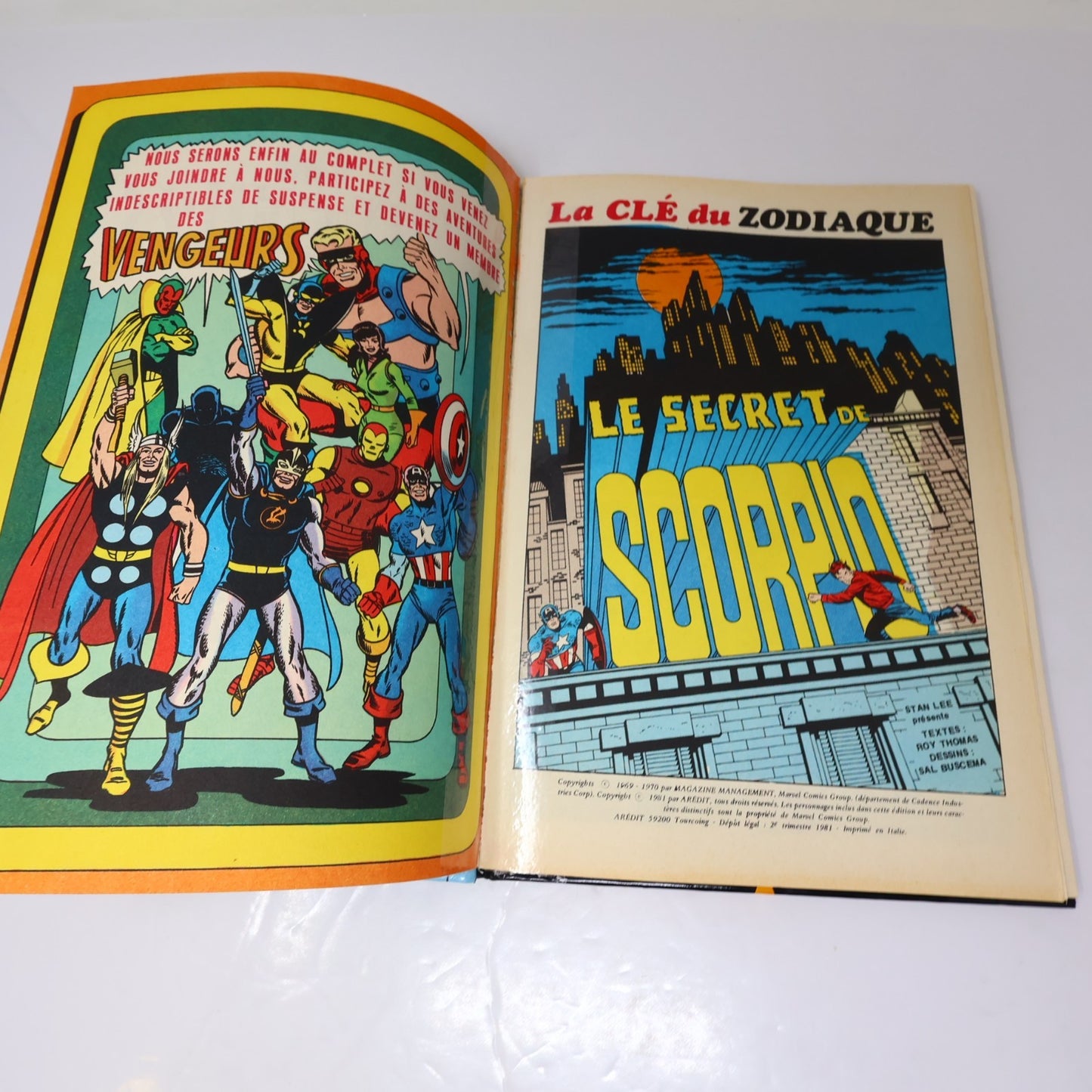 Les Vengeurs La Clé du Zodiaque Roy Thomas/Sal Buscema Artima/Marvel 1981 HC Bd