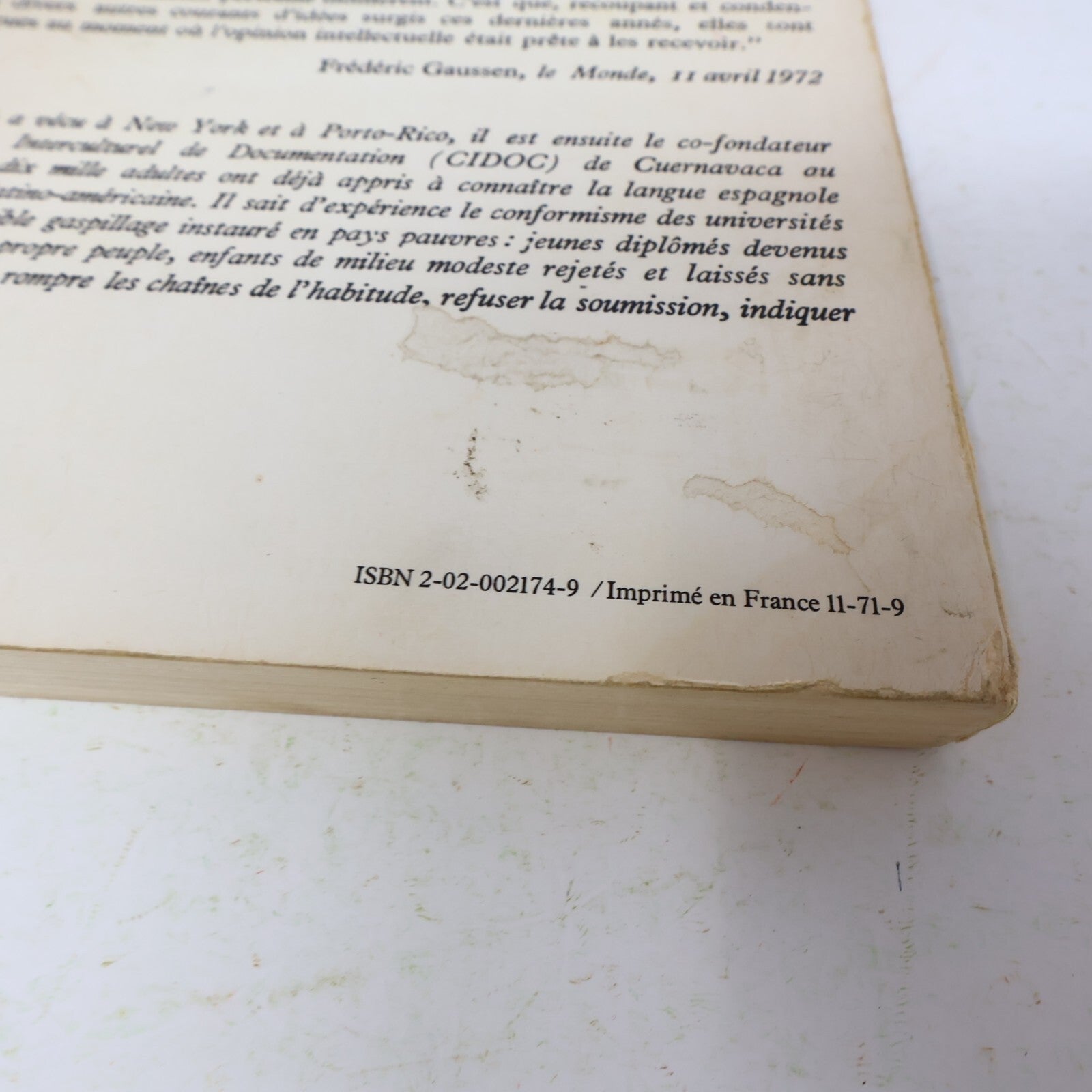 1971 Une Société Sans École Ivan Illich Seuil Éducation Philosophie Français 70s