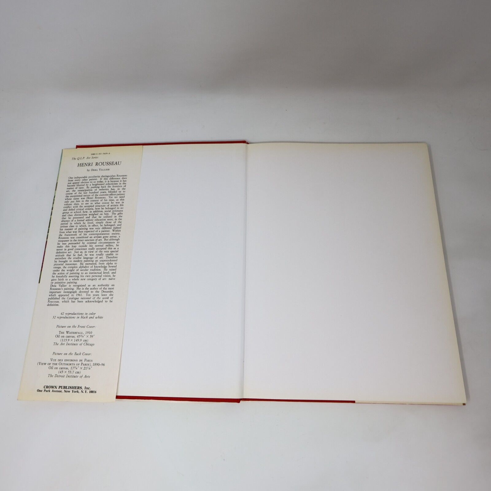 1979 Henri Rousseau The Douanier a File Artist's Monograph by Dora Vallier Book