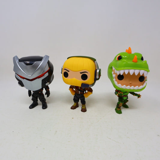 Fortnite 3 Funko Pop! Figure Lot Raptor/Rex/Omega 435 436 443 Damaged Boxes