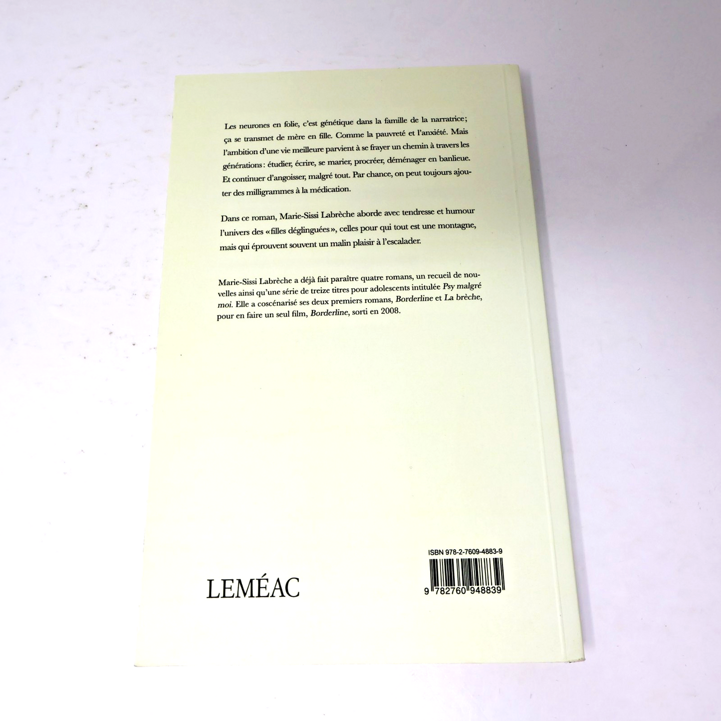 225 Milligrammes de Moi Marie-Sissi Labrèche Leméac 2021 PB Français French Book