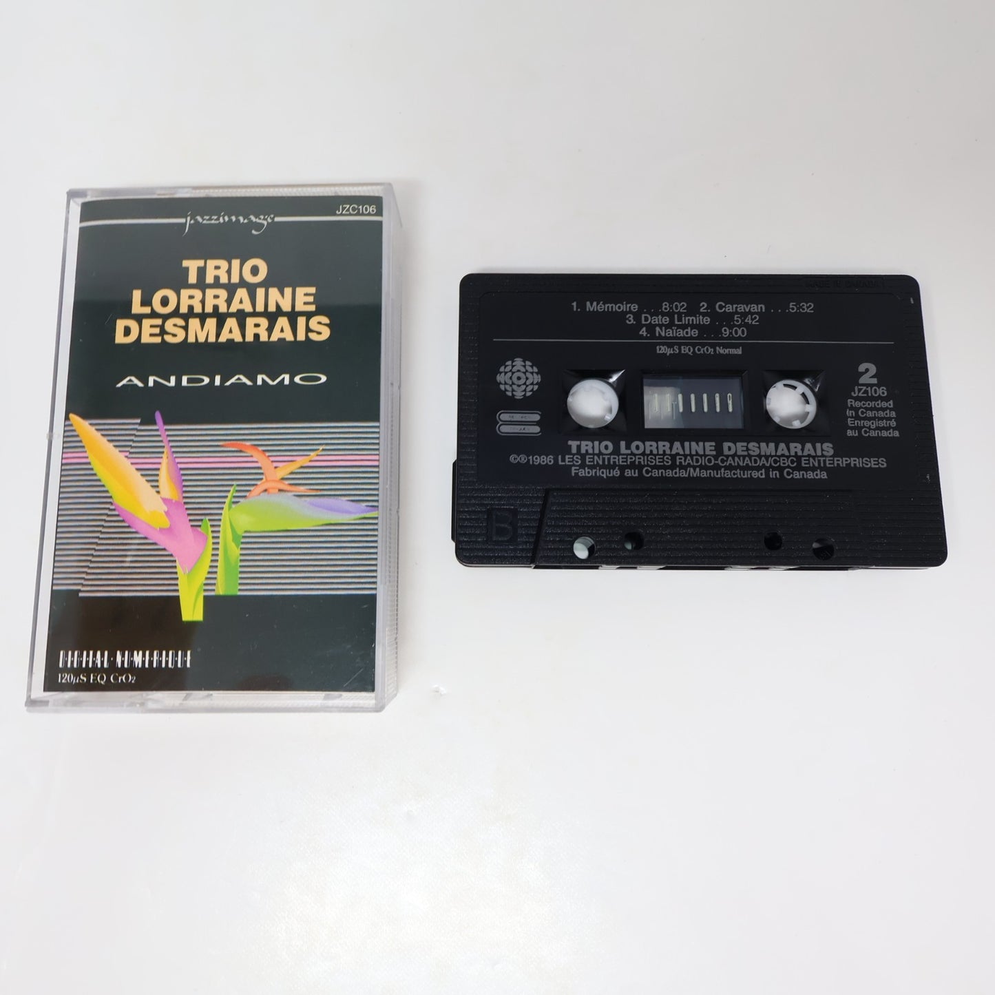 Lorraine Desmarais 2 Cassettes Lot Pianissimo/Andiamo JazzImage Hold up/Caravan