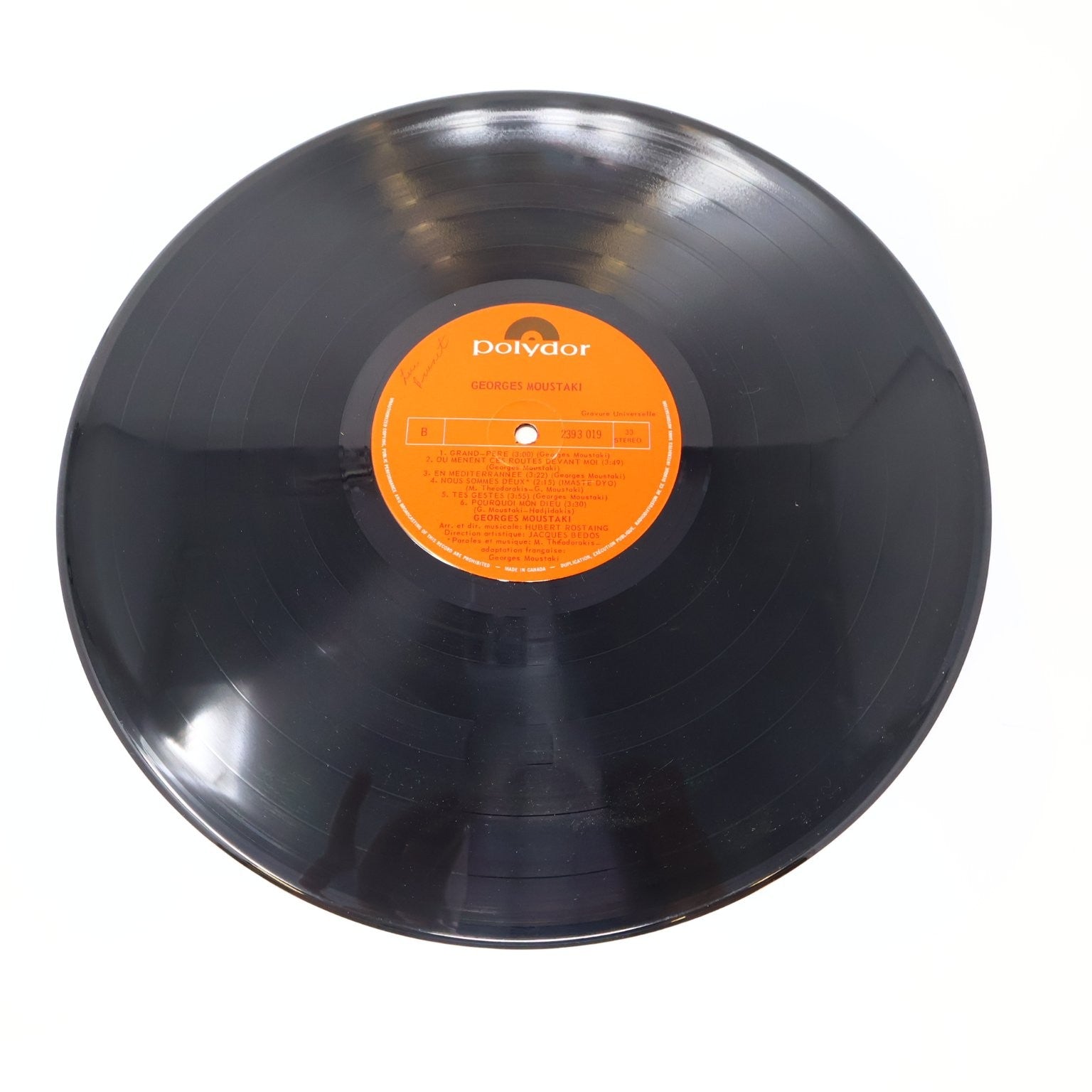 Georges Moustaki Lot 2 Disques Éponymes/Self Titled LP Record Polydor 1971-1974