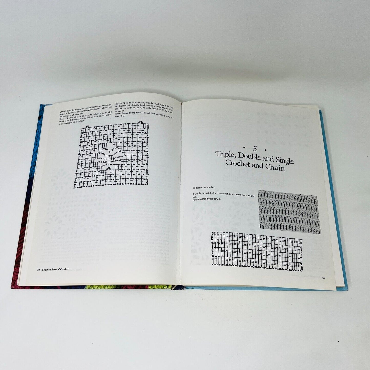 1985 Complete Book of Crochet Stitch-Designs by Linda P. Schapper HC Patterns