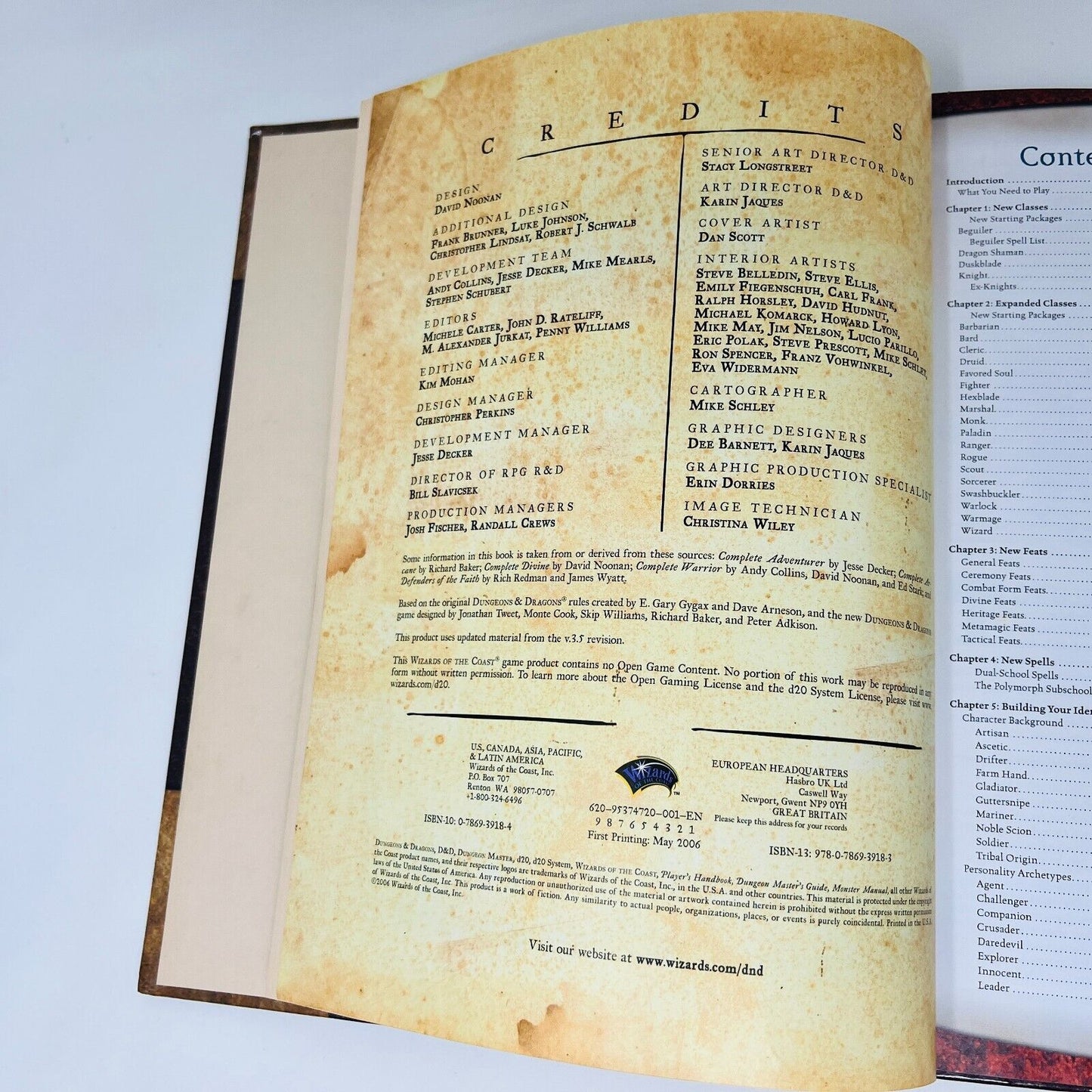 2006 Player's Handbook II Dungeons and Dragons D&D 3.5 Supplement David Noonan