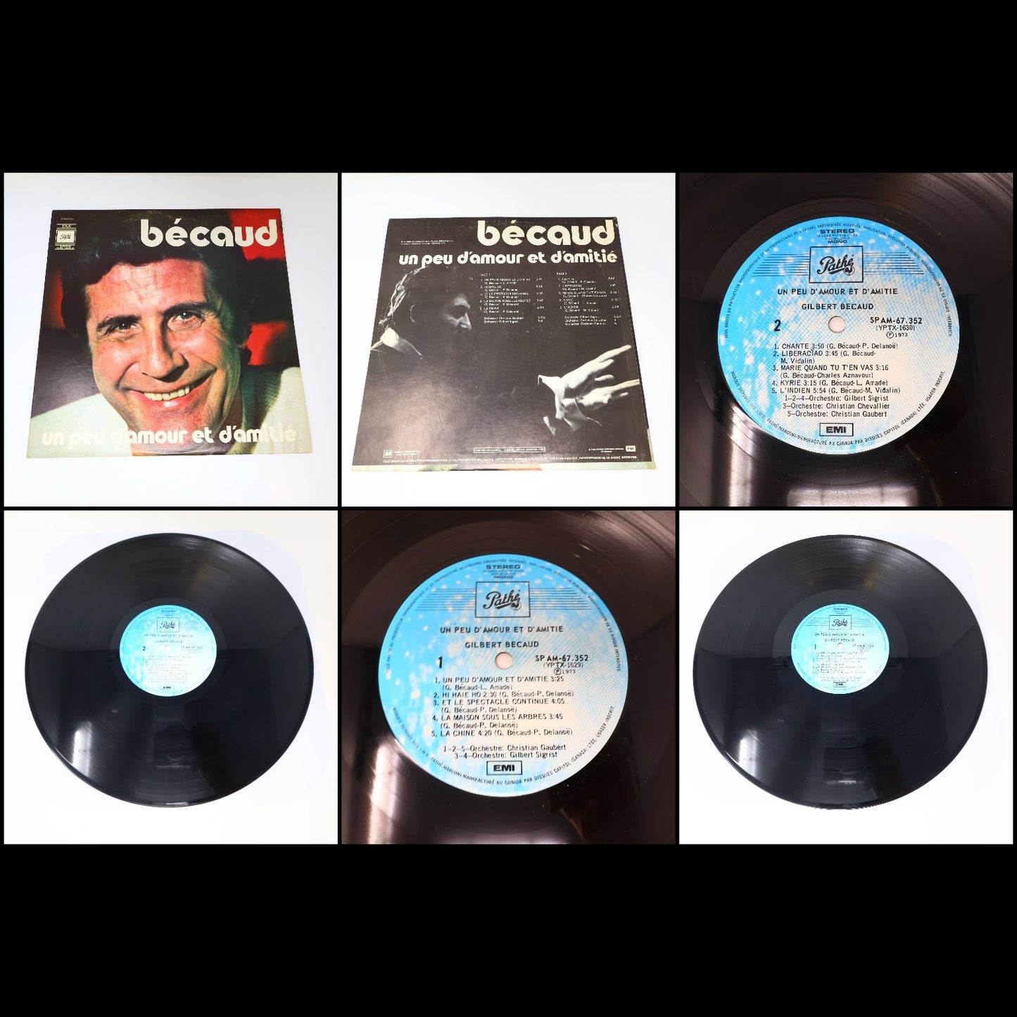 Gilbert Bécaud Lot 13 Disques Record Olympia/Ami/L'Important C'est La Rose 70s