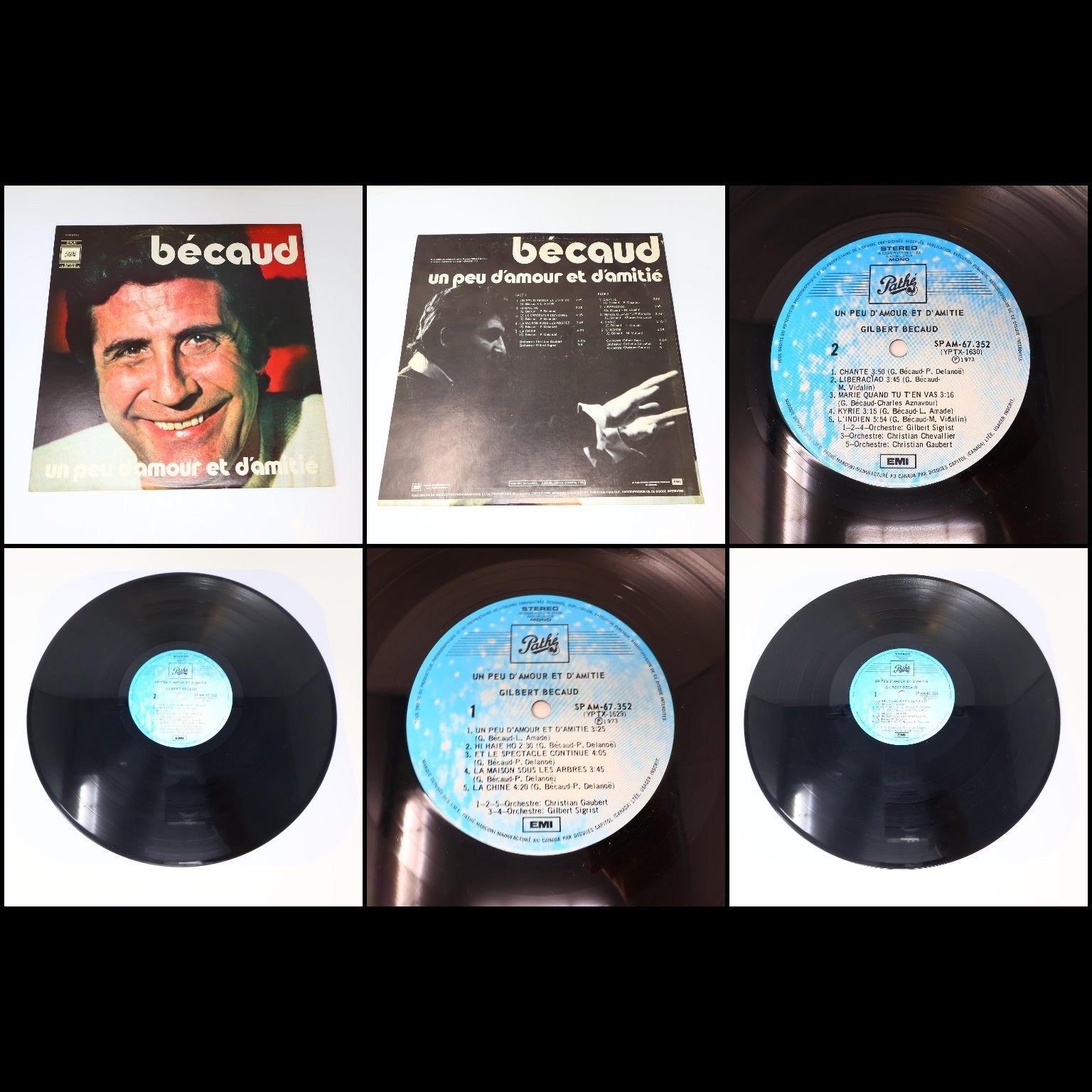 Gilbert Bécaud Lot 13 Disques Record Olympia/Ami/L'Important C'est La Rose 70s