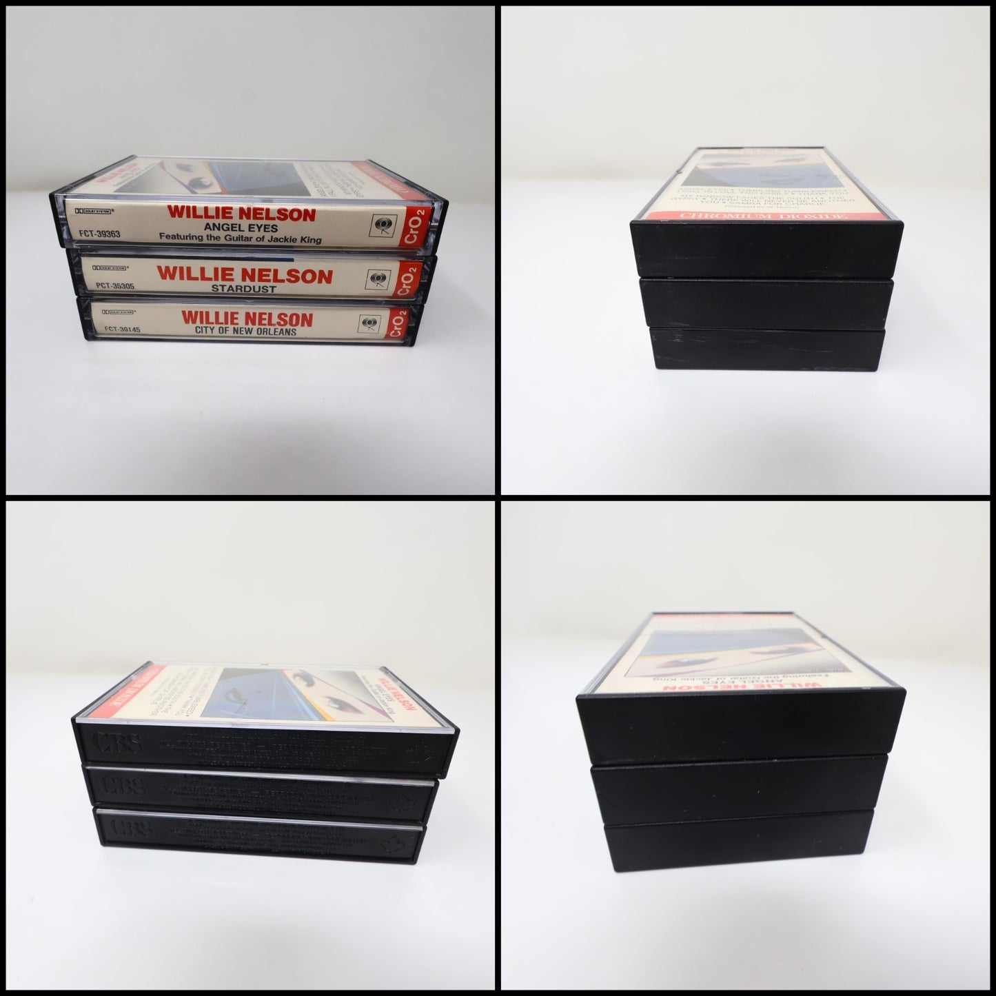 Willie Nelson 3 Cassettes Lot City Of New Orleans/Angel Eyes/Stardust
