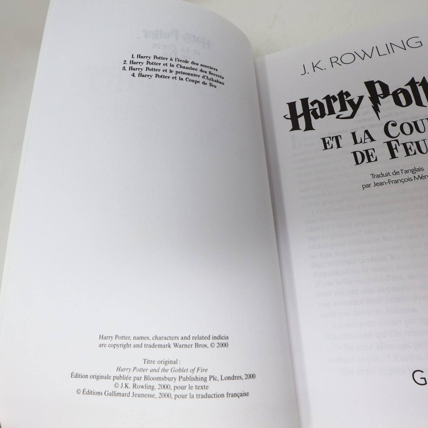 Harry Potter #1-7 Folio Junior Lot 7 Livres J. K. Rowling Gallimard Complète PB