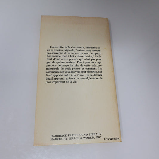 Le Petit Prince Saint Exupéry Harbace Paperbound Library Harcourt 1971 Enfants