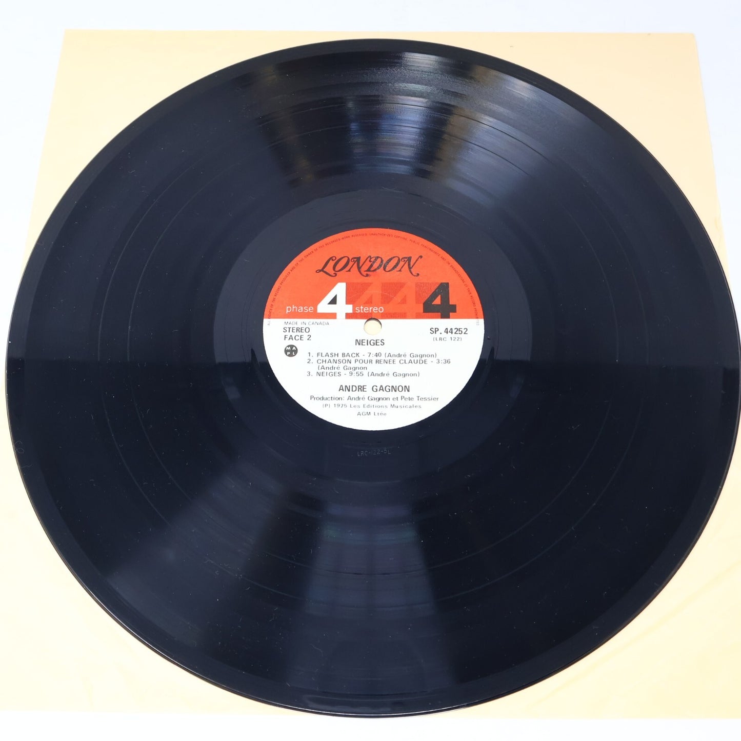 André Gagnon Lot 6 Disques Neiges/Projection/Saint-Laurent/Encore/Saga Record LP