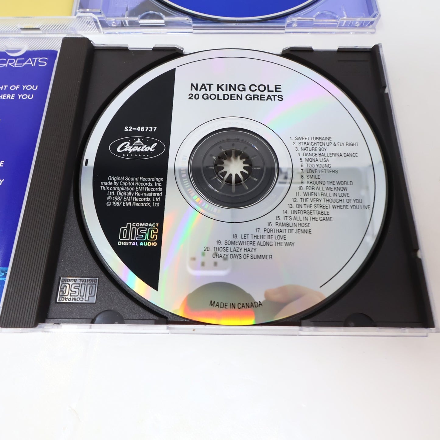 Nat King Cole 2 CDs Lot Unforgettable Nat King Cole/20 Golden Greats Jazz
