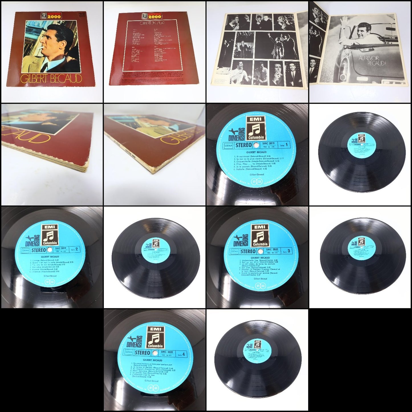 Gilbert Bécaud Lot 13 Disques Record Olympia/Ami/L'Important C'est La Rose 70s