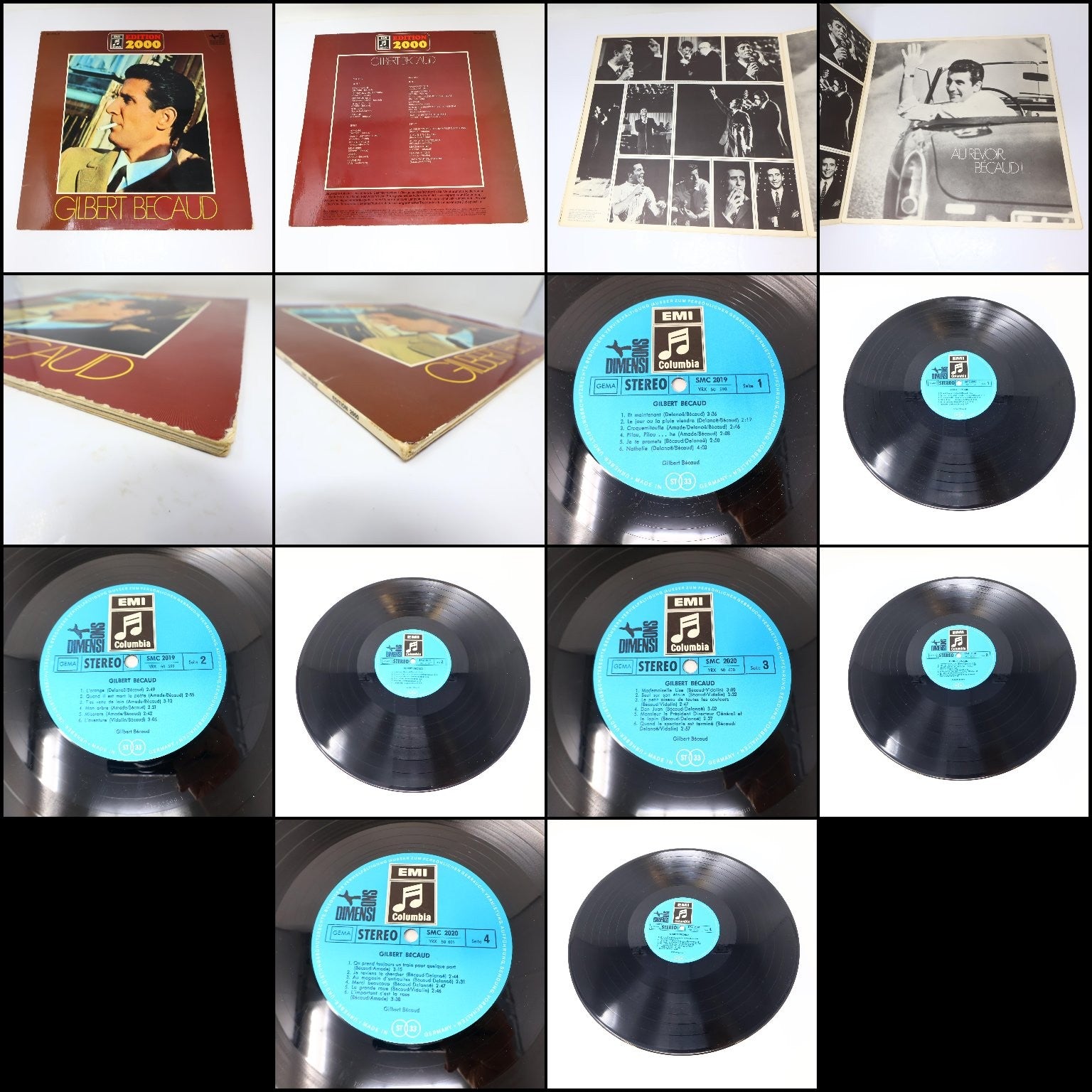Gilbert Bécaud Lot 13 Disques Record Olympia/Ami/L'Important C'est La Rose 70s