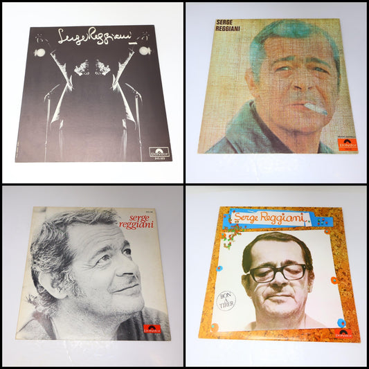 Serge Reggiani Lot 4 Disques Record Bon A Tirer/Éponyme Polydor Canada 70s VG+