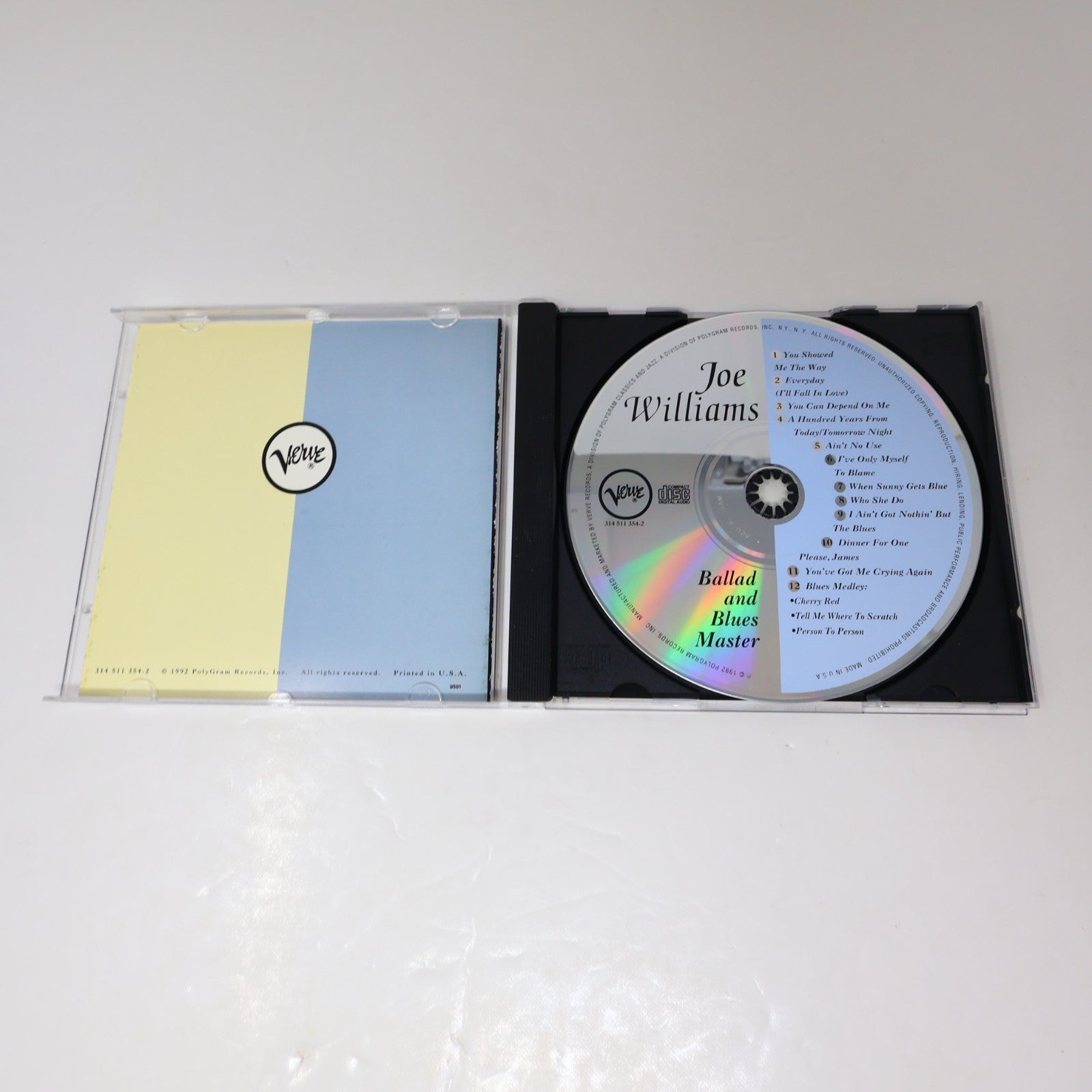 Ballad and Blues Master CD Joe Williams Verve 1992 314 511 354-2 90s