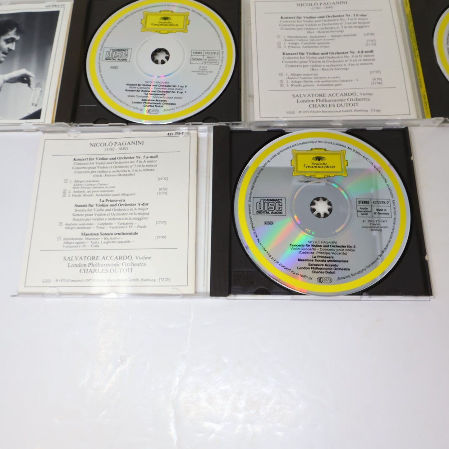 Niccolo Paganini 6 CDs Lot Violin Concerto #1-5/Tre Gran Quartetti Op. 4 80s