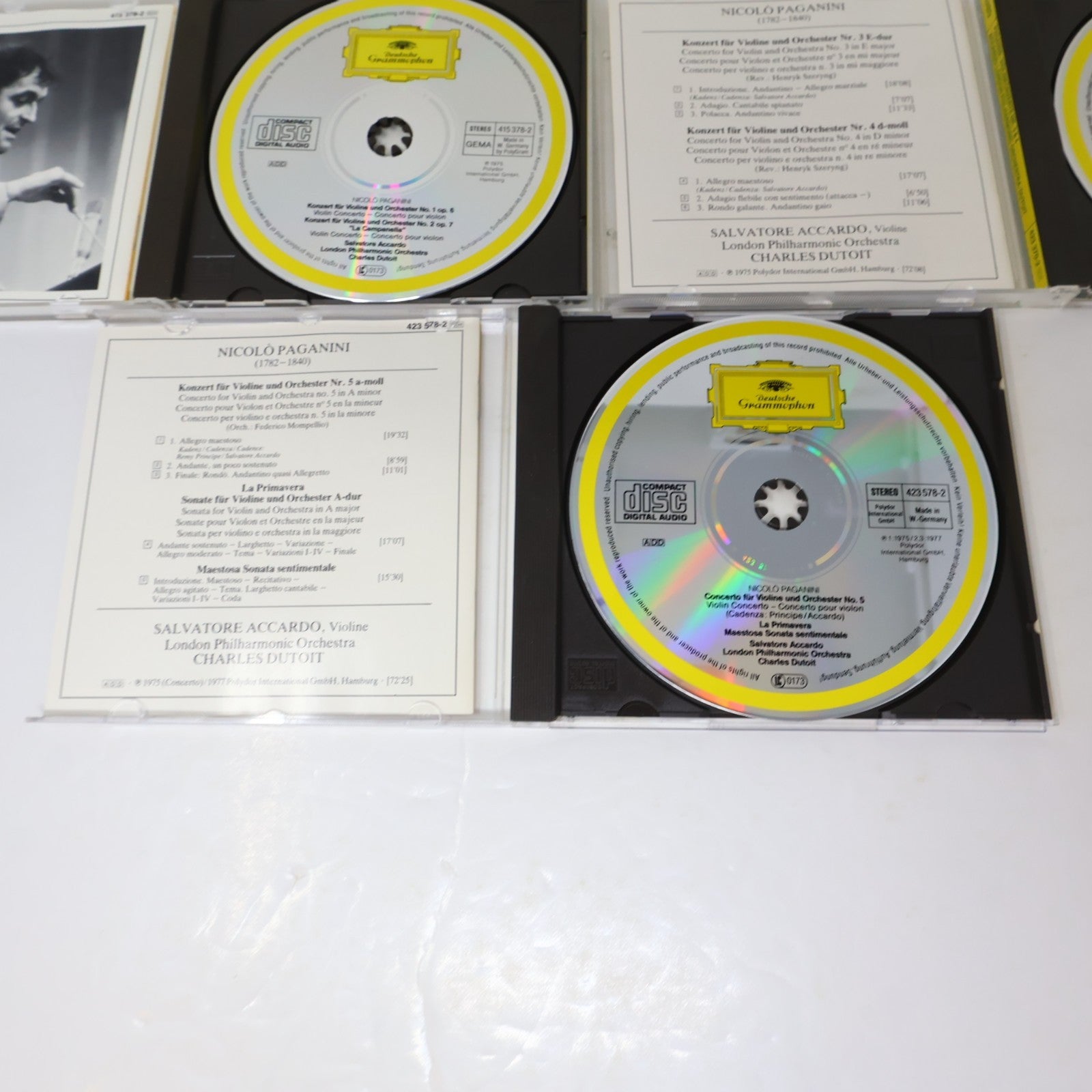 Niccolo Paganini 6 CDs Lot Violin Concerto #1-5/Tre Gran Quartetti Op. 4 80s
