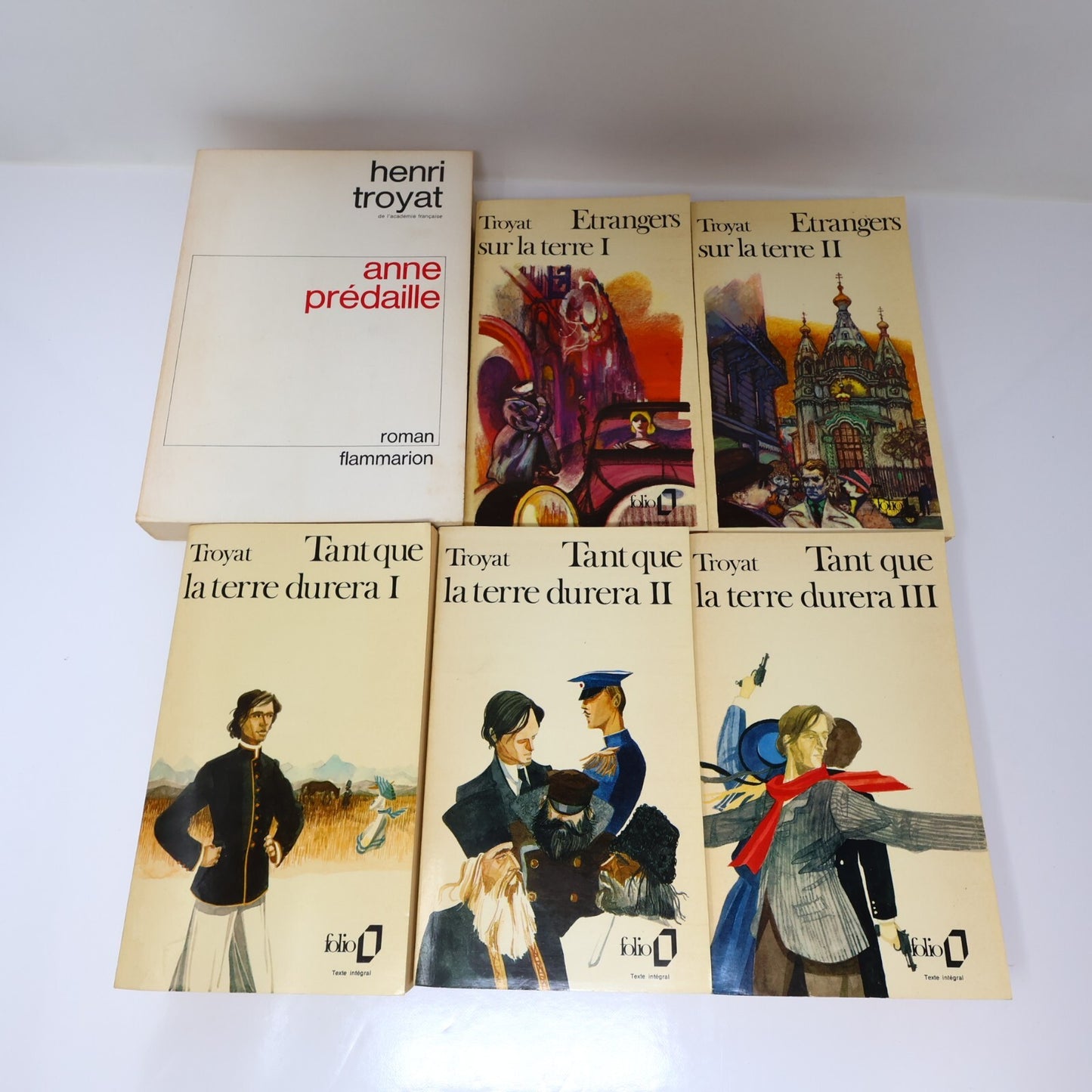 Henri Troyat Lot 10 Livres Étrangers sur la Terre/Anne Prédaille Roman France PB
