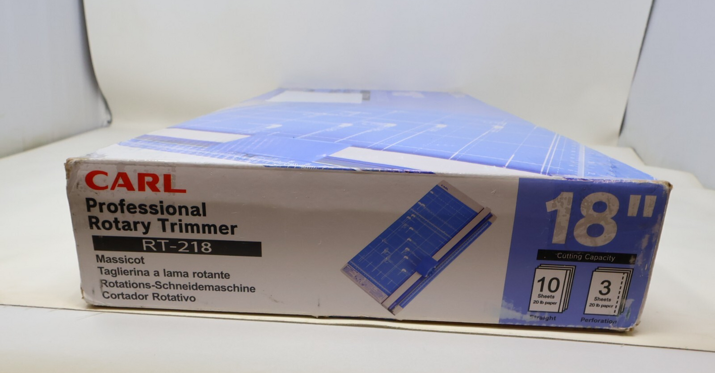 CARL Professional Rotary Paper Trimmer 18" RT-218 Used Damaged Box Massicot