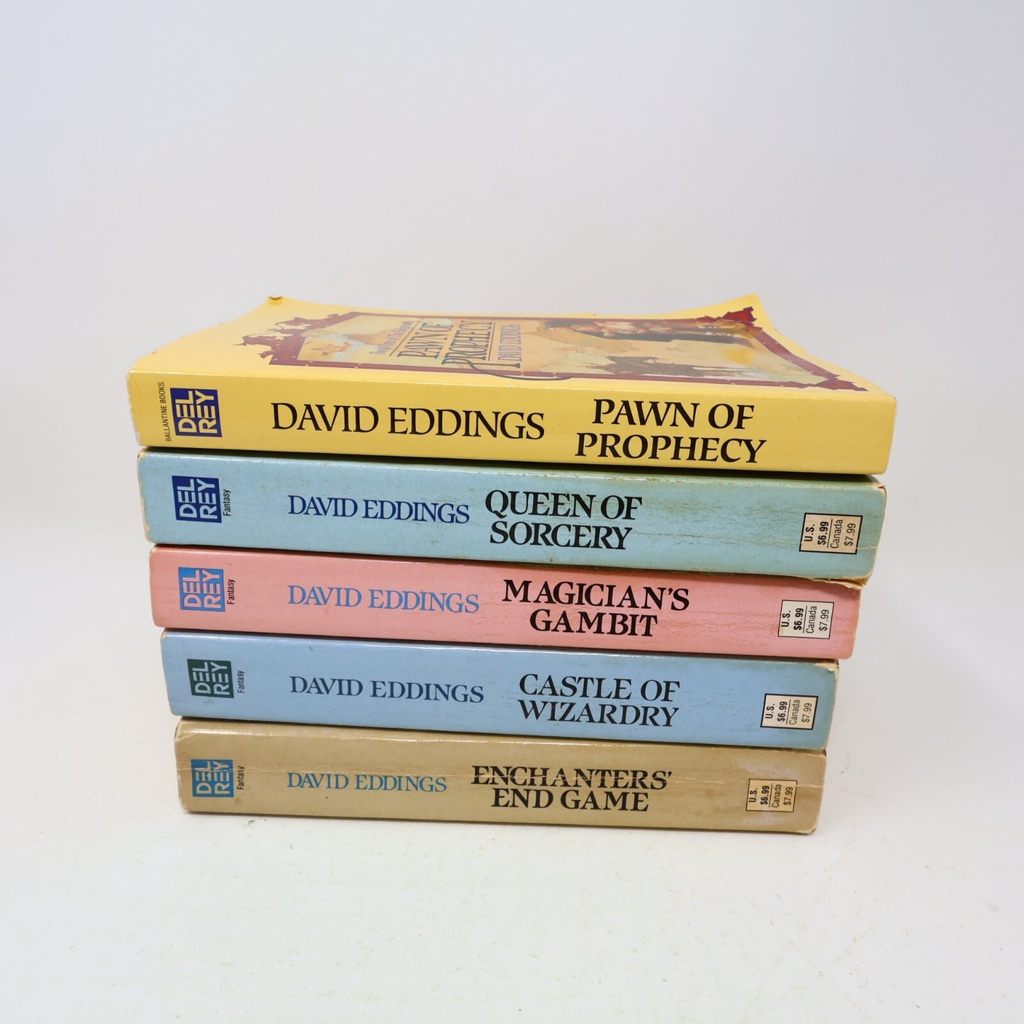 The Belgariad #1-5 5 Books Lot David Eddings Pawn of Prophecy Del Rey Paperback