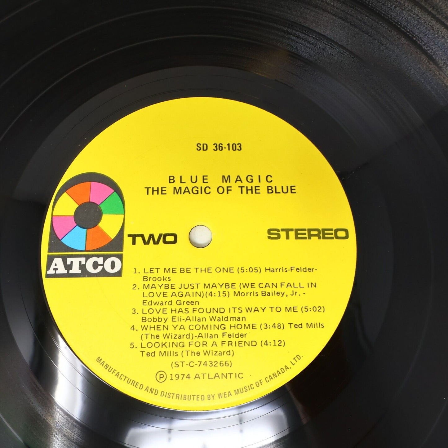 Blue Magic The Magic Of The Blue LP Vinyl Record Atco Wea Canada 1974 SD 36-103