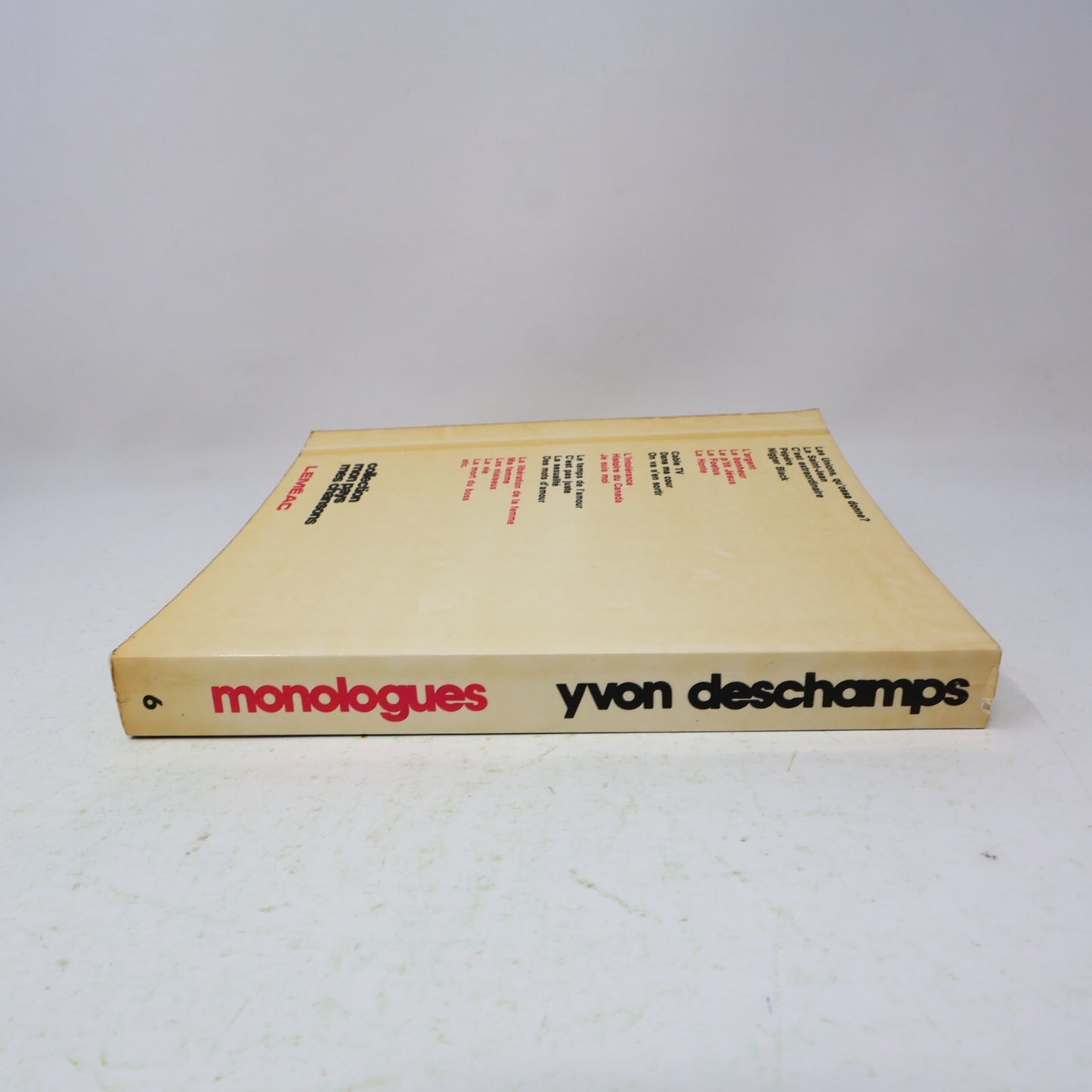 1973 Monologues Yvon Deschamps Leméac Humour Québec Français Paperback Livre 70s
