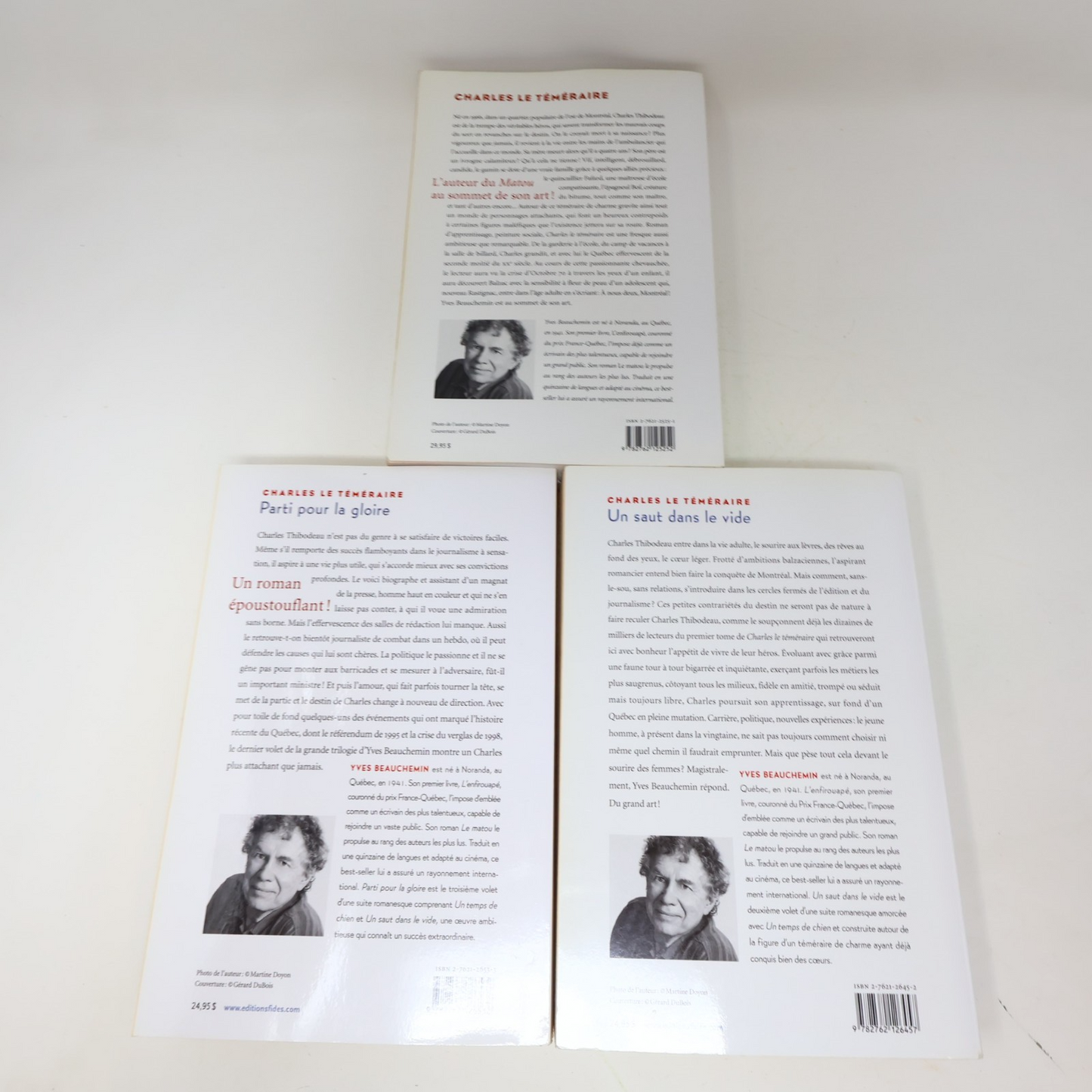 Charles le Téméraire #1-3 Série Complète Lot 3 Livres Yves Beauchemin Français