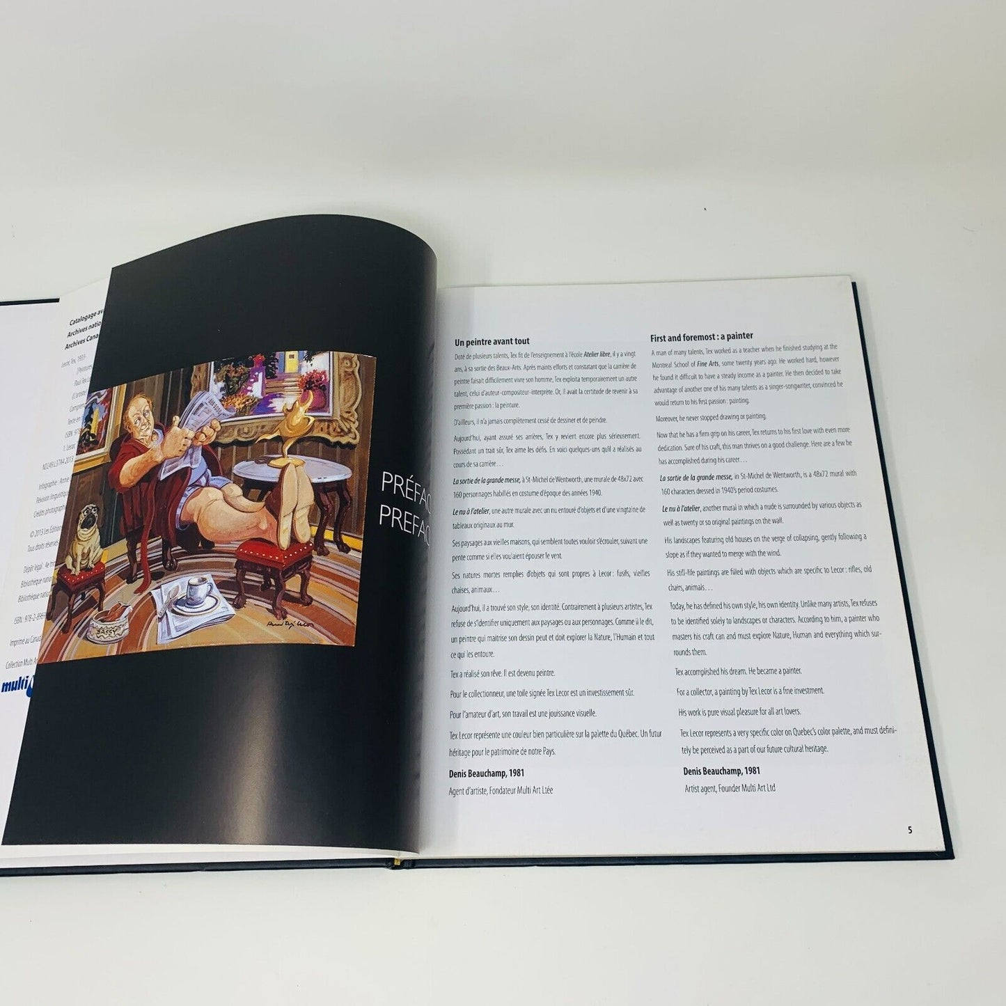 2013 Paul Tex Lecor Mon Monde Pour Vous Français/Anglais Livre sur Peintures Art