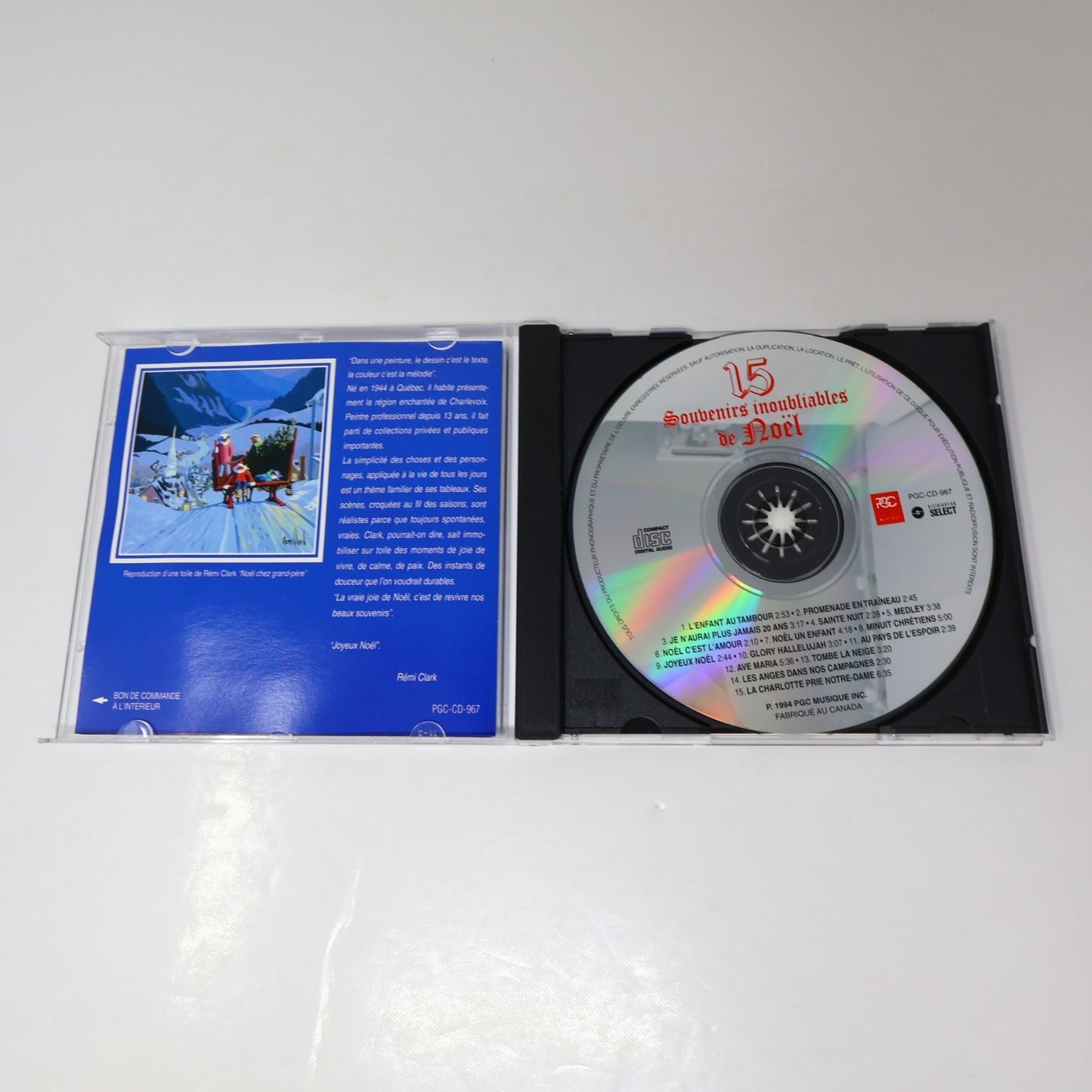 15 Souvenirs Inoubliables De Noël CD Angèle Coutu/Nathalie Simard/Johanne Blouin