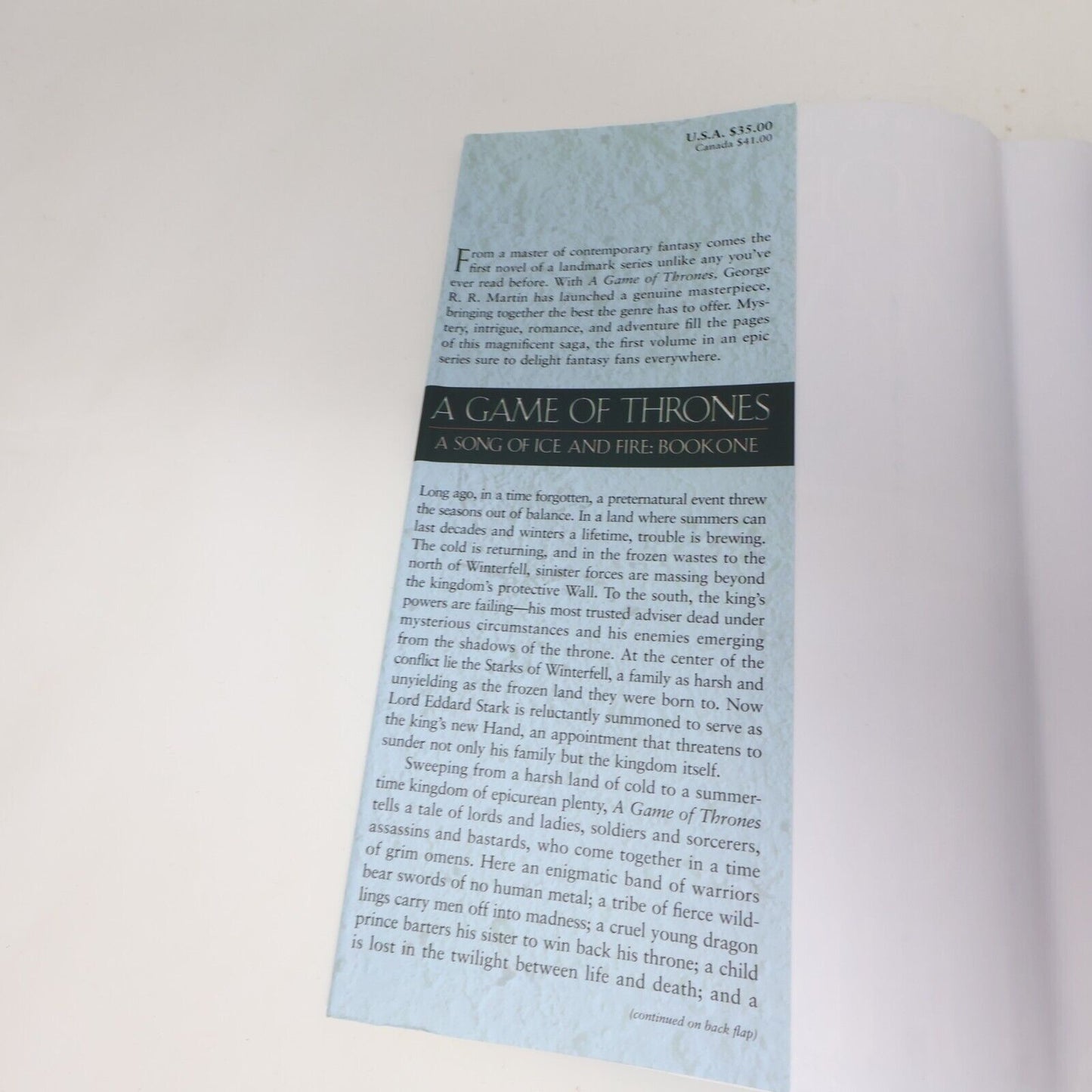 2002 A Game of Thrones by George R. R. Martin Hardcover HC Bantam Fantasy Action
