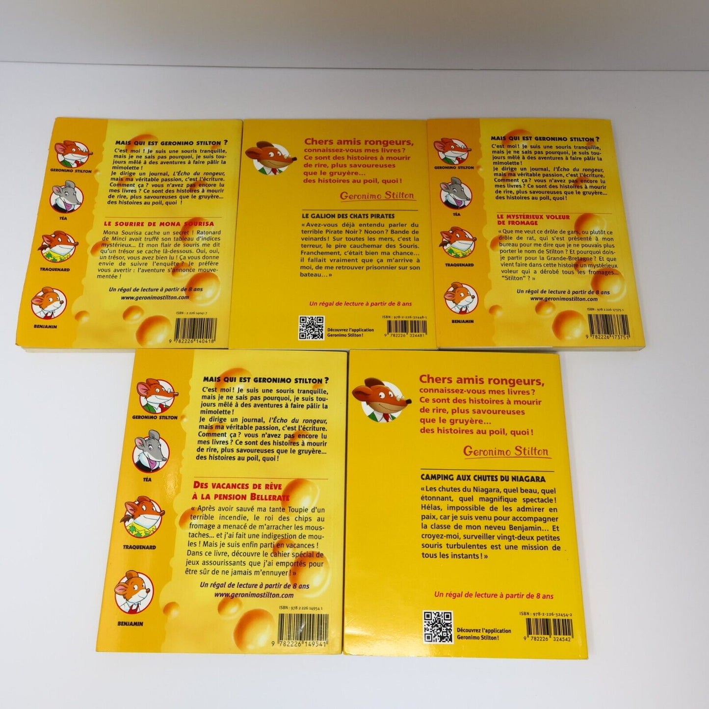 Lot 8 Livres Geronimo/Téa Stilton Stilton Jeunes Enfants Albin Michel Français
