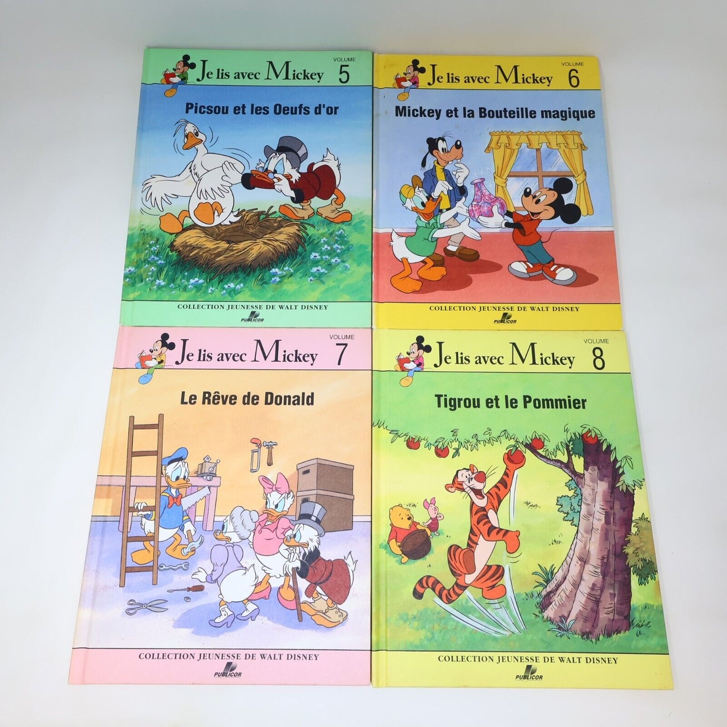 Lot 17 Livres Je Lis avec Mickey Walt Disney Publicor Jeunes Enfants Français HC