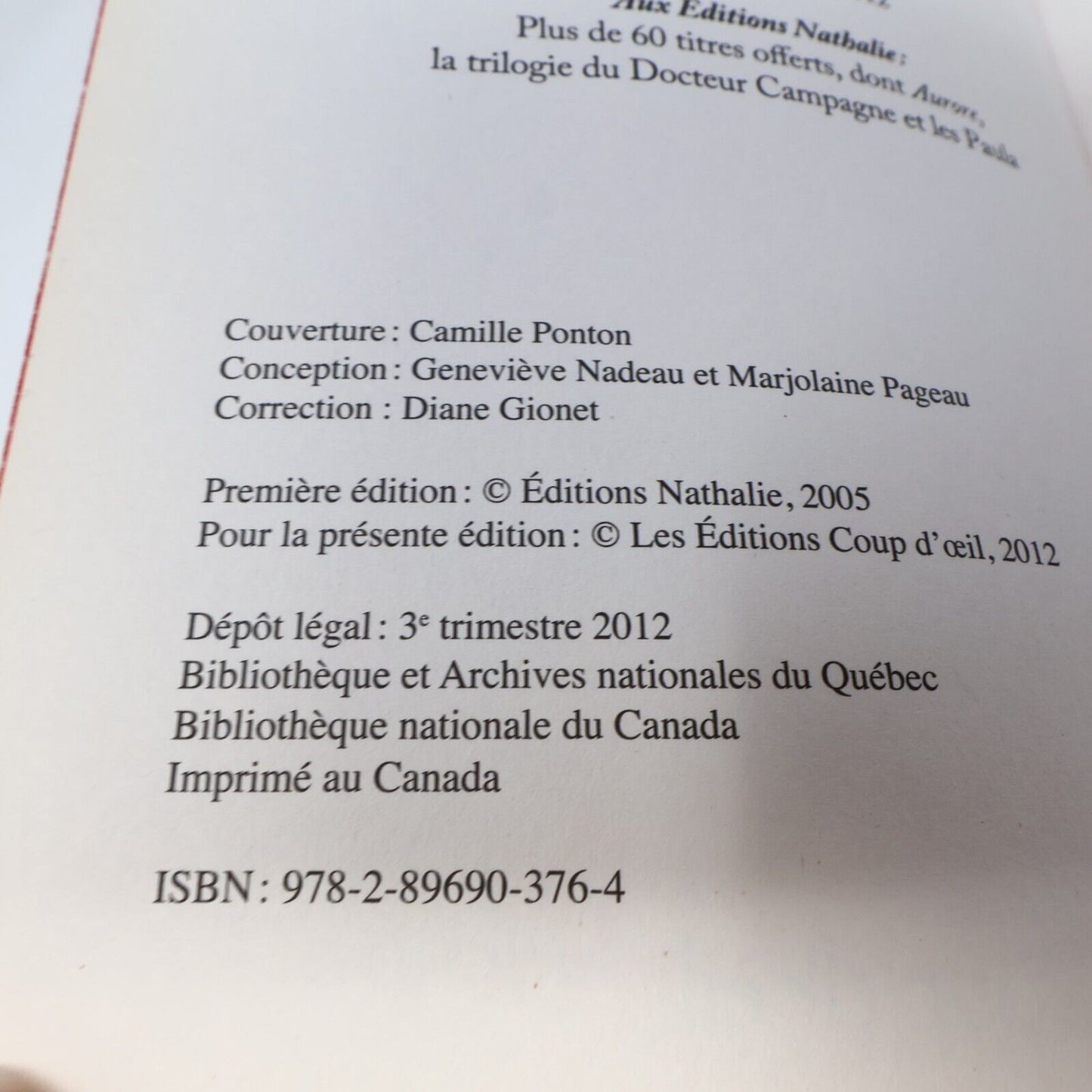 2012 La Moisson d'Or La Saga des Grégoire #3 de André Mathieu Coup d'Oeil PB