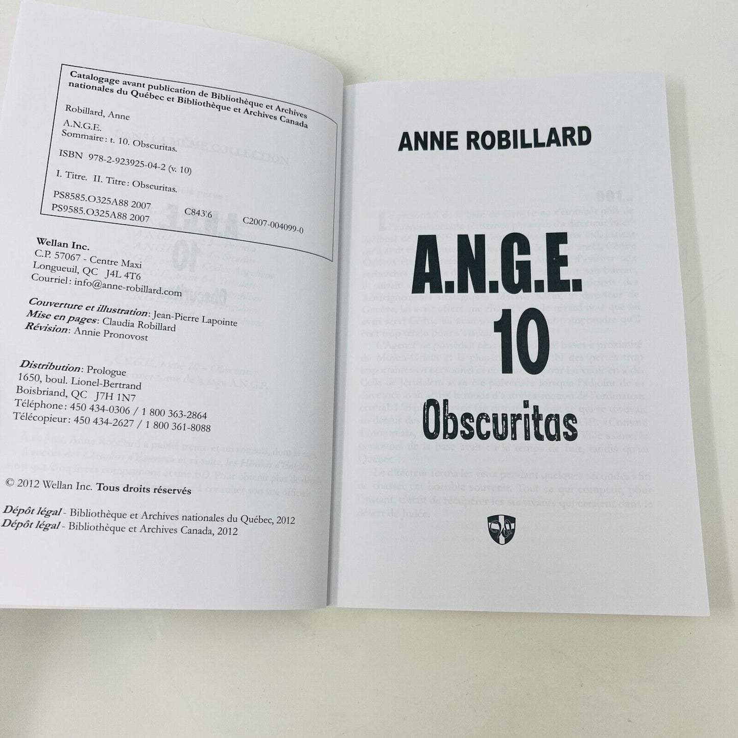 A.N.G.E #1-10 Série Complète Anne Robillard Antichristus Ange Lot de 10 Livres