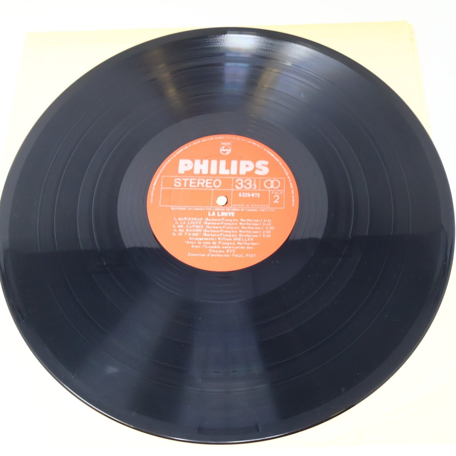 Barbara La Louve LP Record 1973 Philips French Chanson 33 RPM 6325 073 Excellent