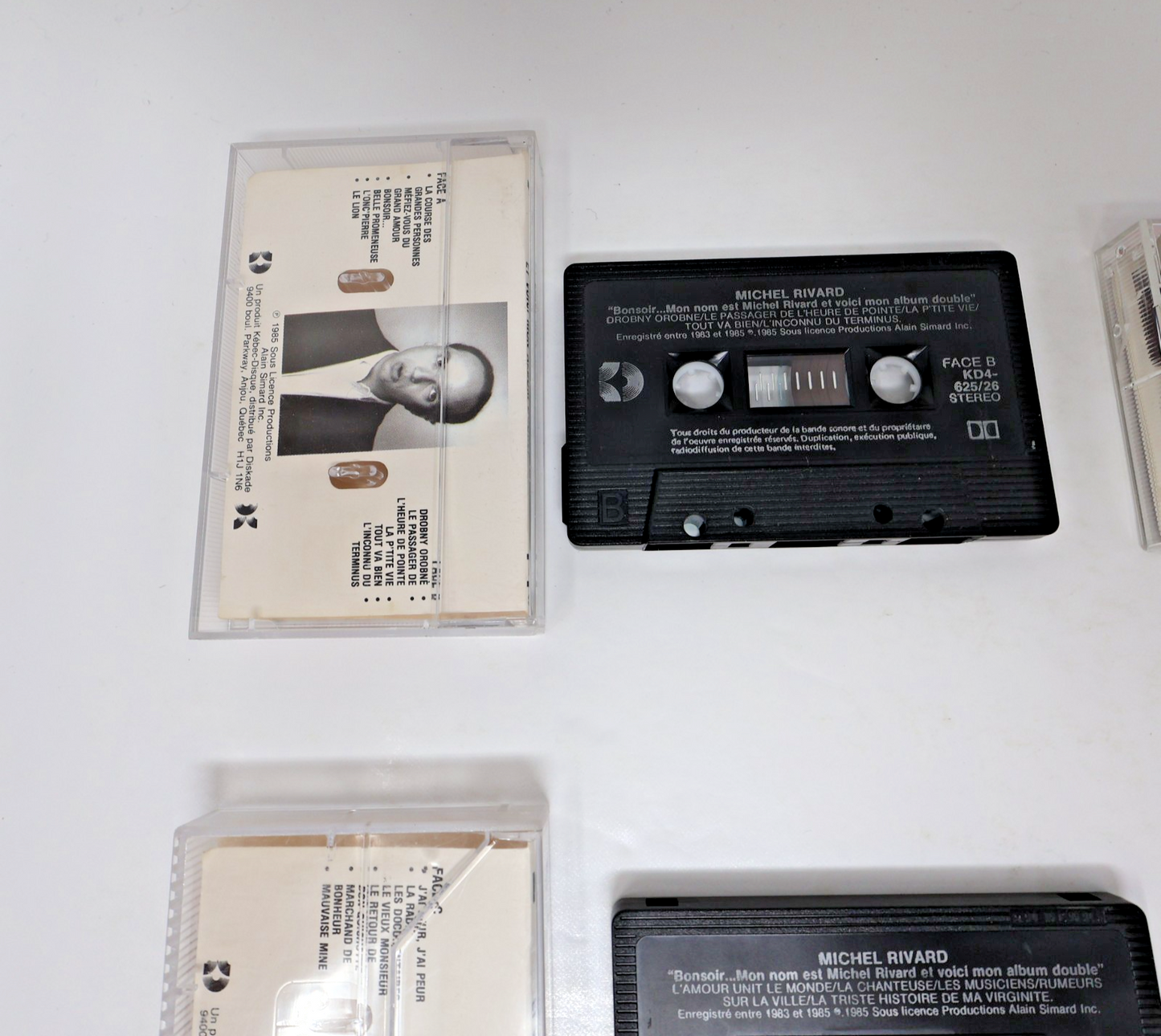 Michel Rivard Lot 4 Cassettes Maudit Bonheur/Trou dans le Ciel/Bonsoir mon Nom