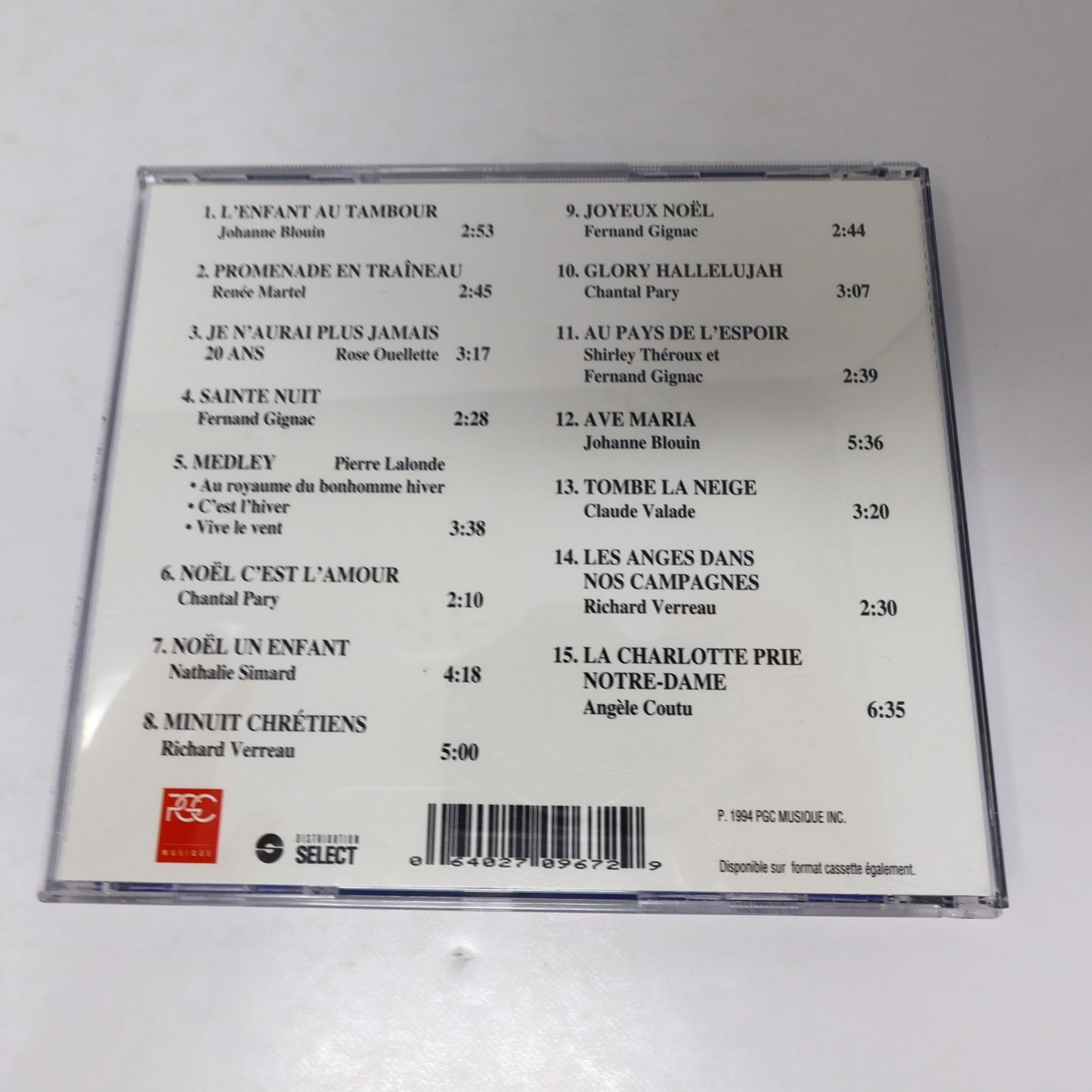 15 Souvenirs Inoubliables De Noël CD Angèle Coutu/Nathalie Simard/Johanne Blouin