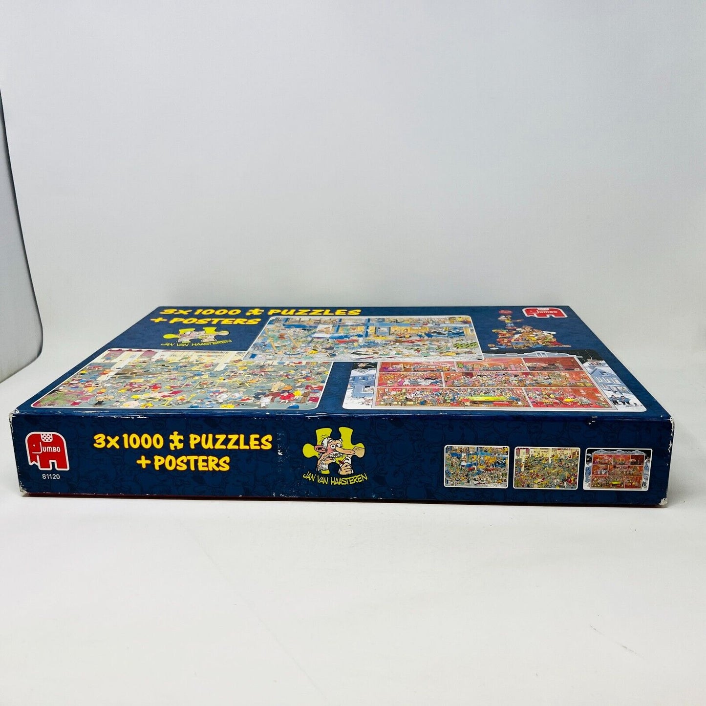 3x 1000 Puzzles + Posters 81120 Complete The Big Leak/Gym/Café Jan Van Haasteren
