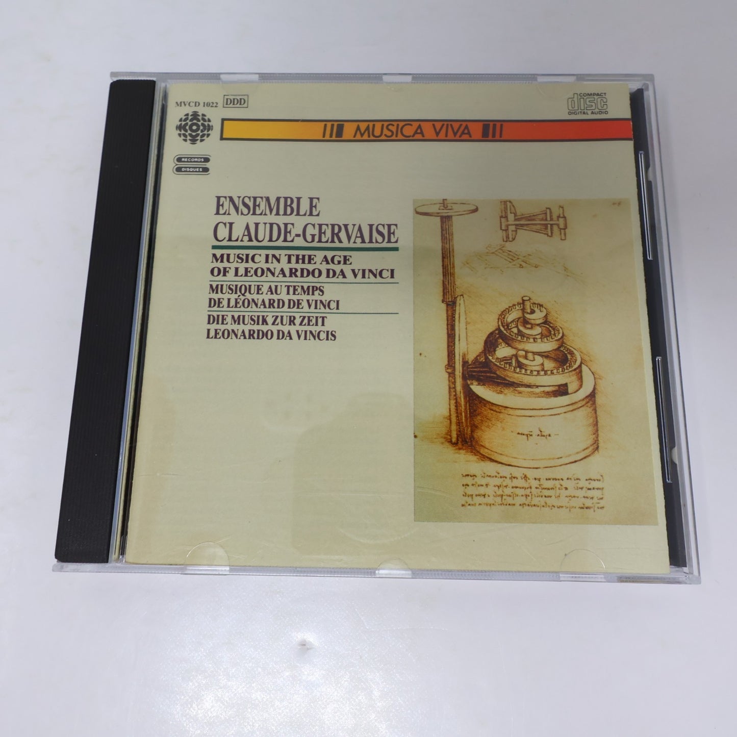 Ensemble Claude-Gervaise CD Music In The Age Of Leonardo Da Vinci Musica Viva