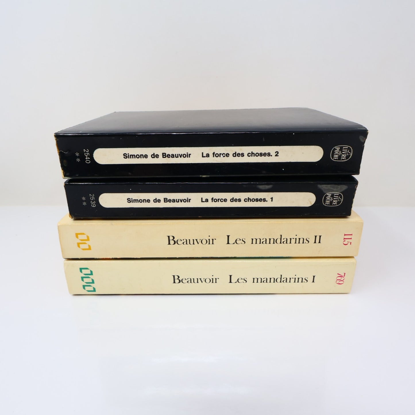 Simone de Beauvoir Lot 4 Livres La Force des Choses 1-2/Les Mandarins 1-2 Roman