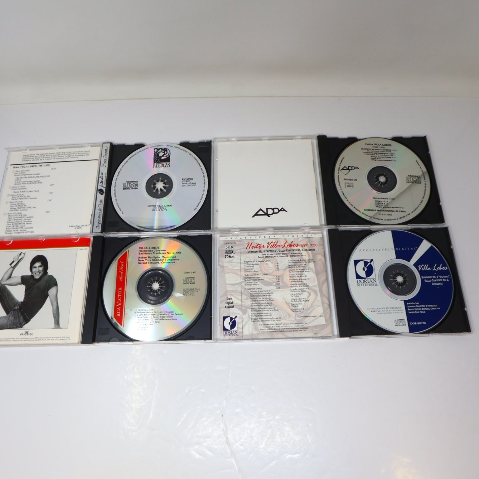 Villa-Lobos 10 CD Lot String Quartets/5 Pianos Concertos/Choros Classical Latin