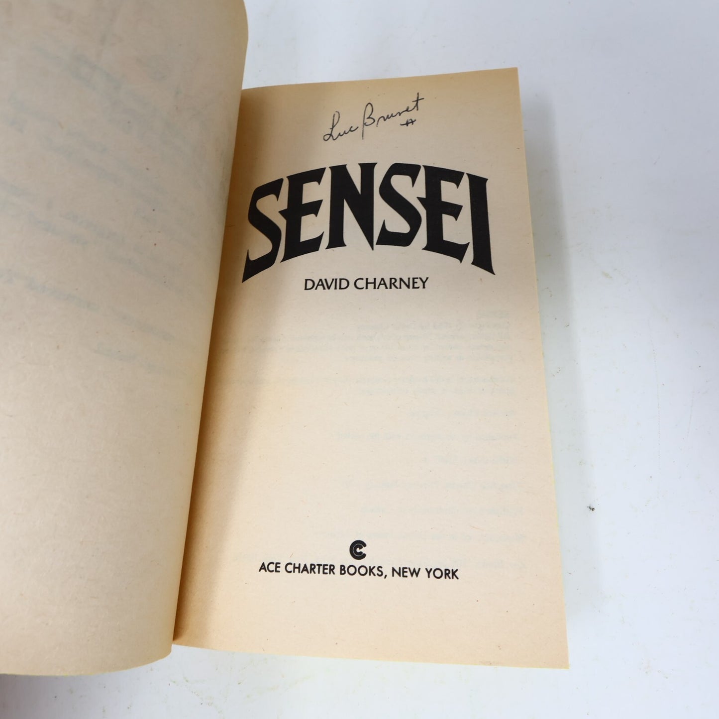 1983 Sensei David Charney Ace Books Feuodal Japan Historical Fiction Thriller PB