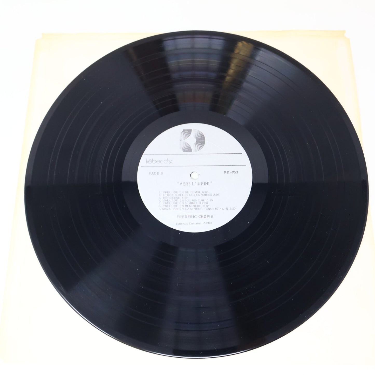 Neil Chotem Vers L'infini 1978 Kébec-Disc Disque LP Record Vinyl KD 953 Piano
