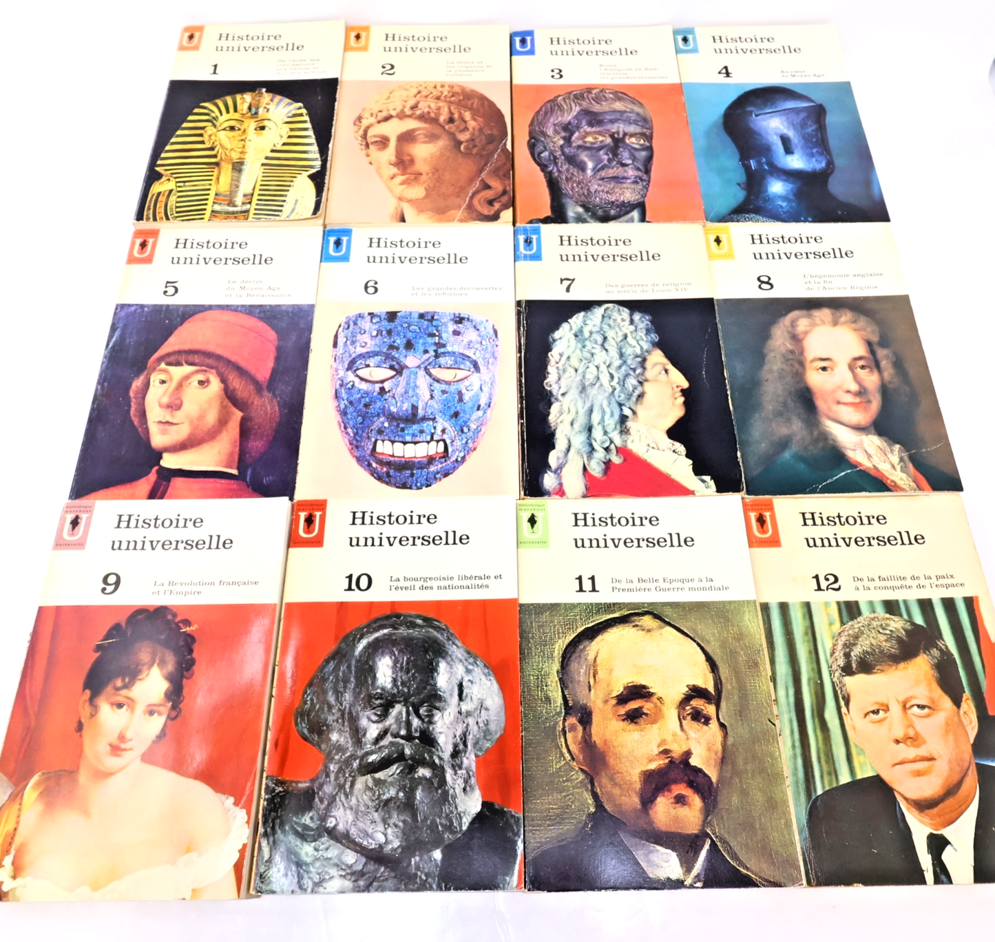 Histoire Universelle #1-12 Marabout Université Complète Lot Carl Grimberg PB 60s